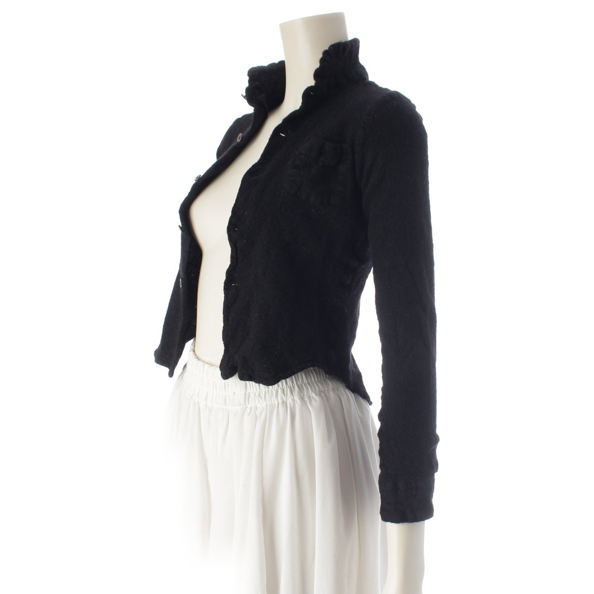 robe de chambre COMME des GARCONS wool Crease Long sleeve shirt RB-04011S black S