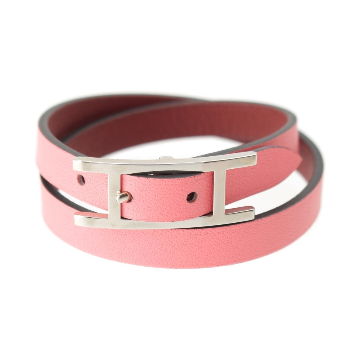 HERMES Beapi de Bourtour bracelet Swift Pink bordeaux