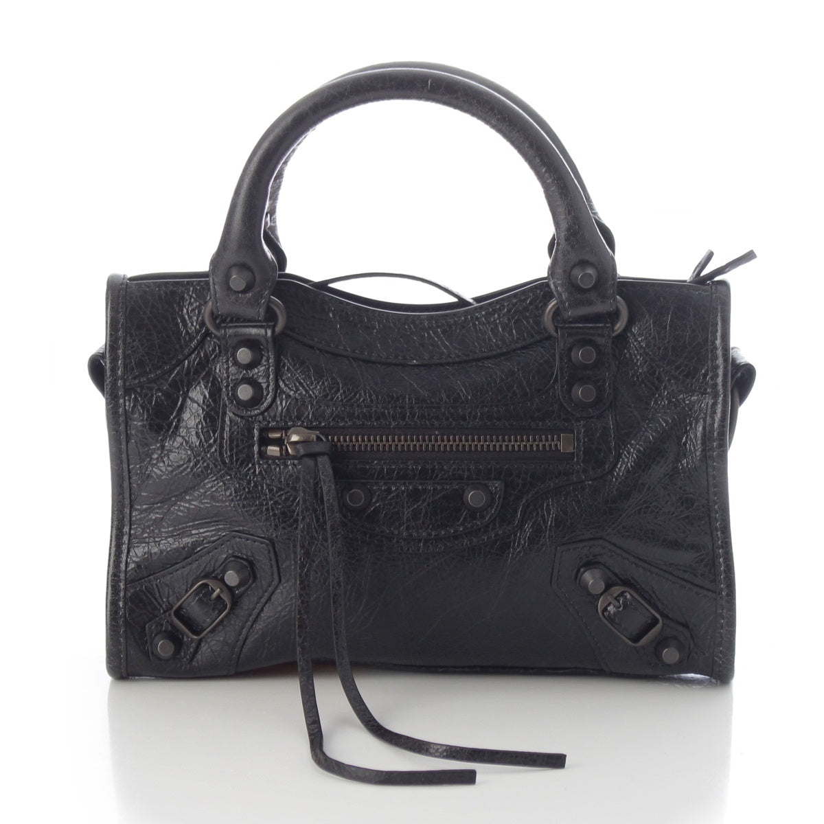 BALENCIAGA Le City Mini leather 2WAY hand Shoulder Bag 806395 black