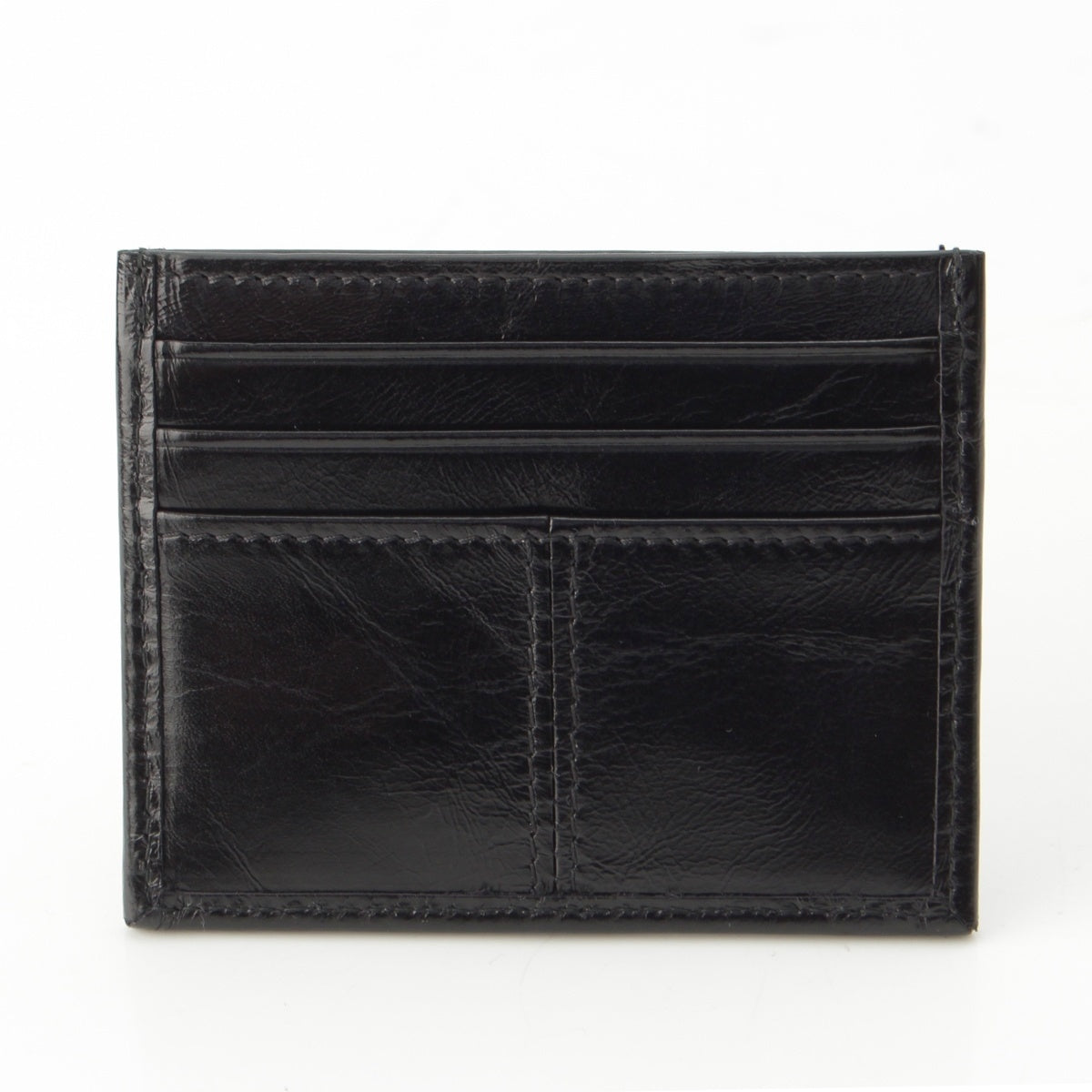 PRADA Soft Look Leather Triangle logo Card Case 2MC025 black