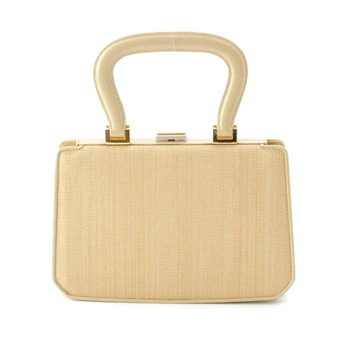 COMTESSE Horsehair Push-lock top handle Handbag beige