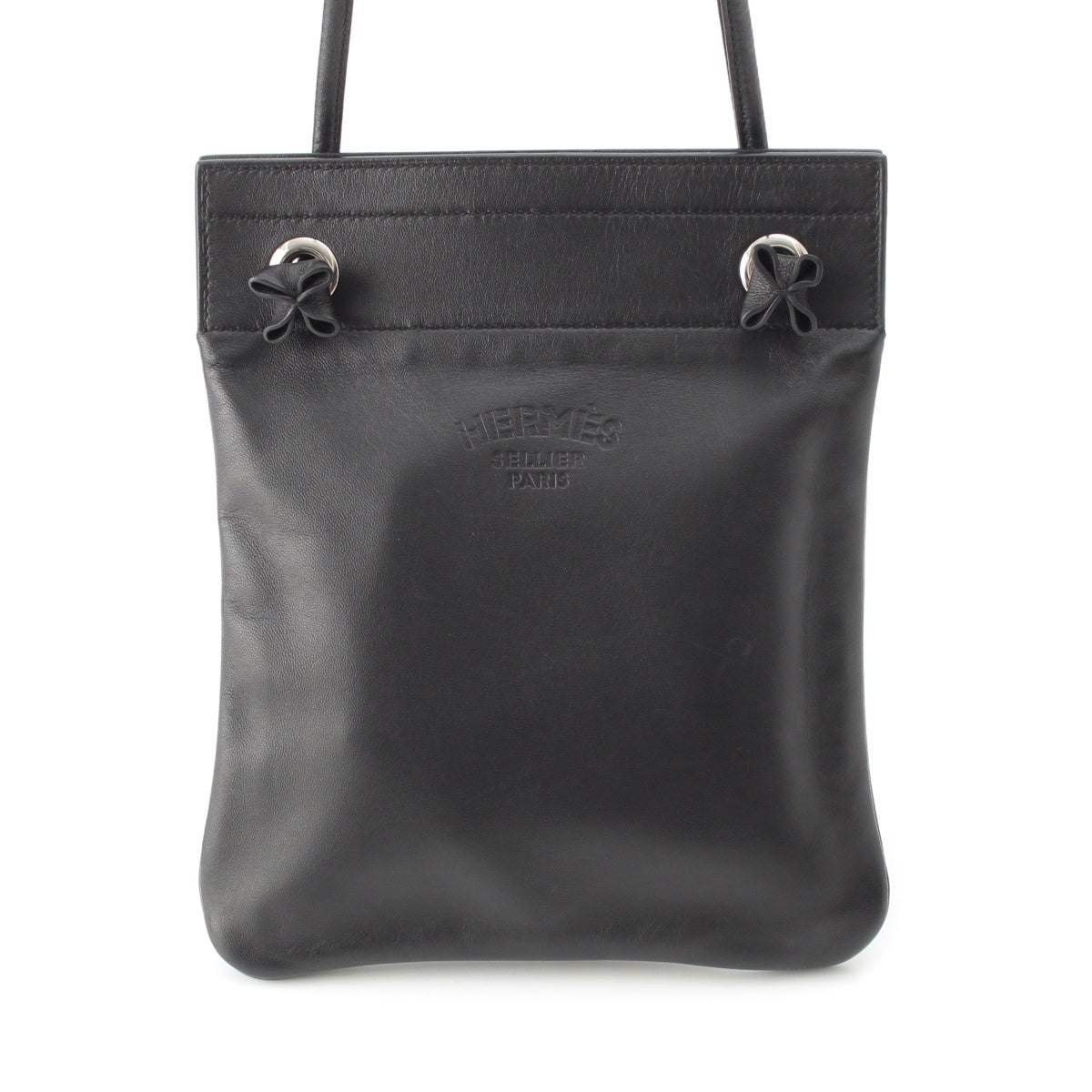 HERMES Aline Mini Swift Leather Shoulder Bag Noir black