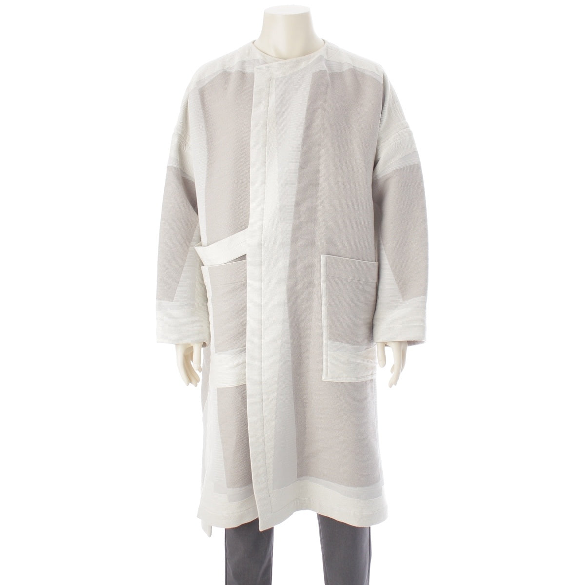 A-POC ABLE ISSEY MIYAKE Designed Wrap Long coat outer AT23FF003 gray 3