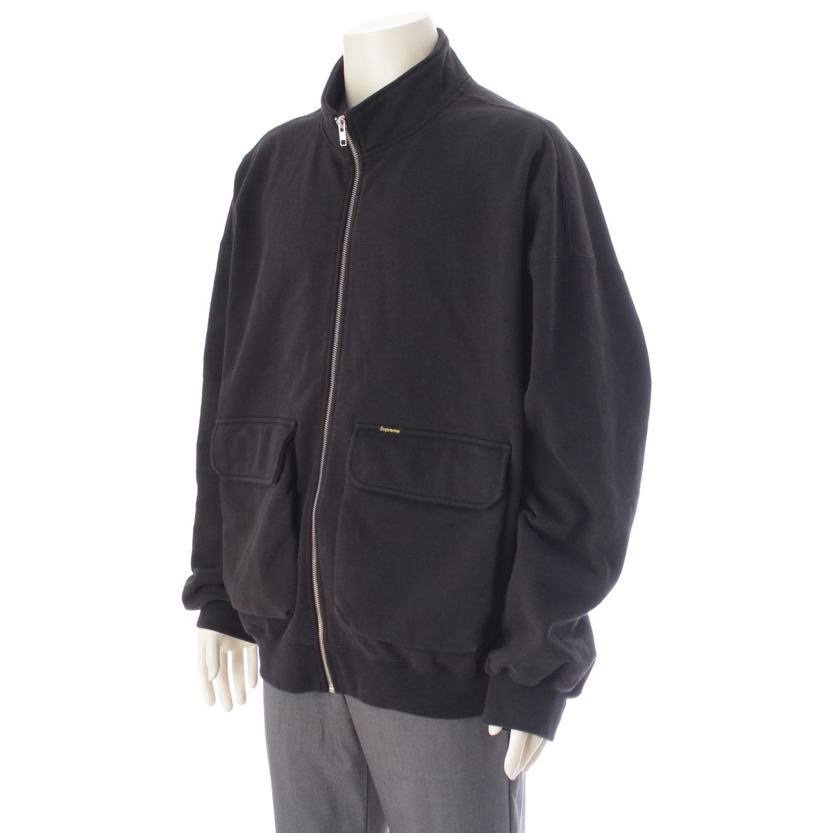 Supreme Zip-up long-sleeve sweatshirt by kolor BEACON. tops Two-piece set Black / brown XL/3