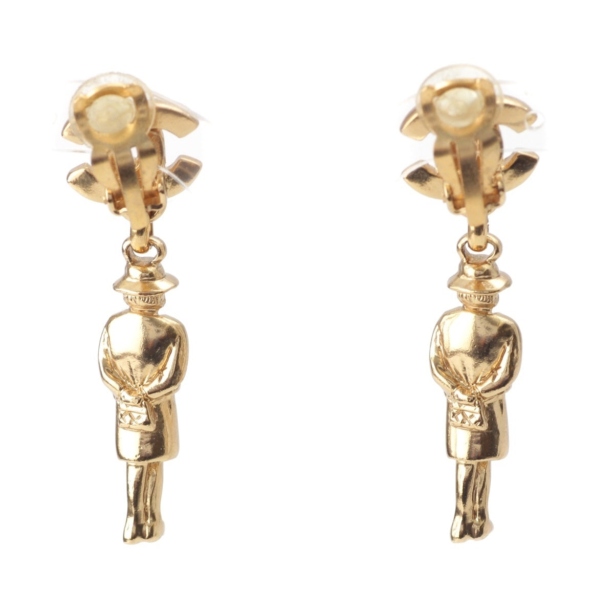 CHANEL 02P Mademoiselle COCO Mark Earring Accessories gold