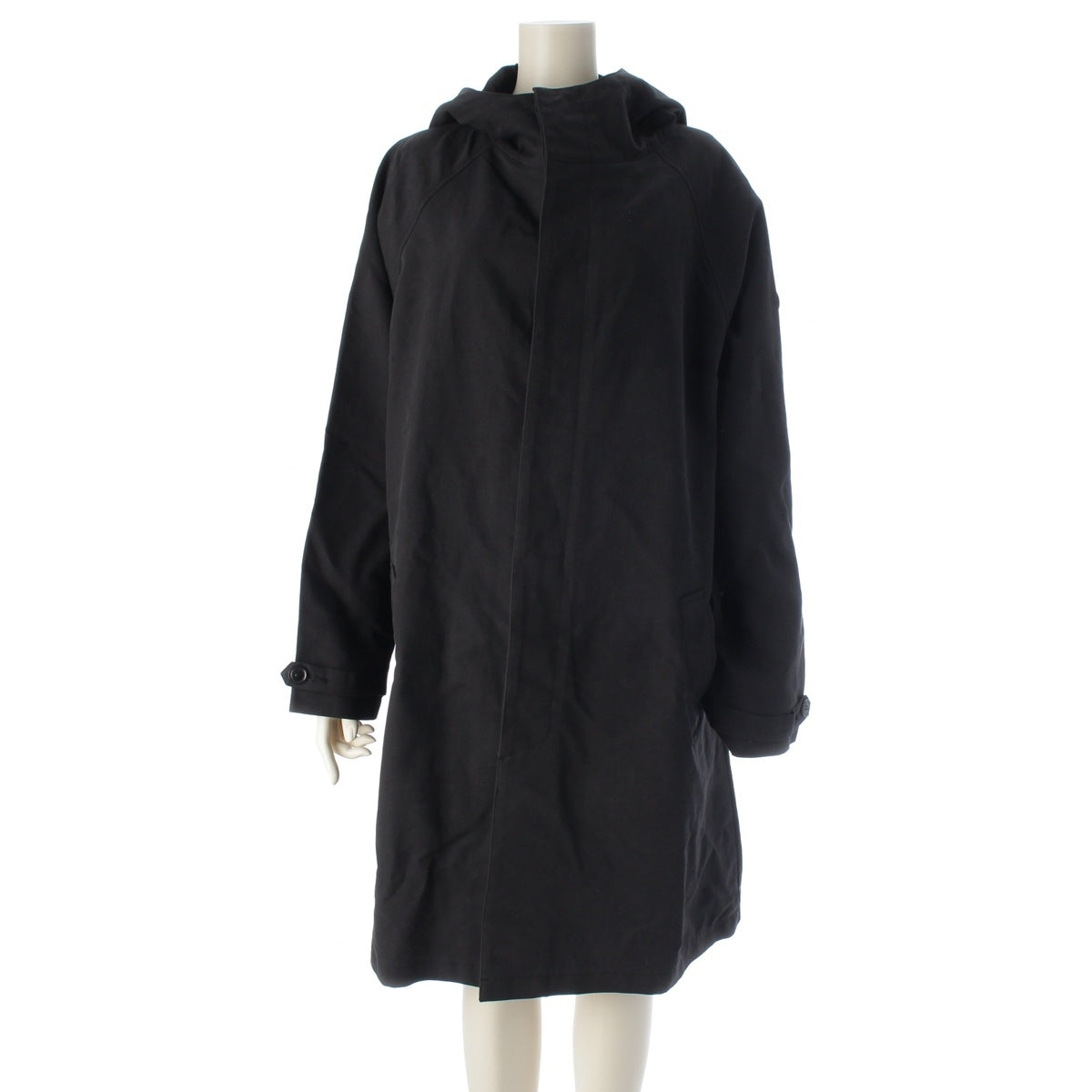 C.E cotton Back print hooded coat black M