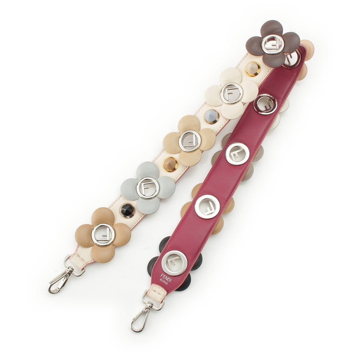 FENDI Strap you leather flour Shoulder strap multicolor