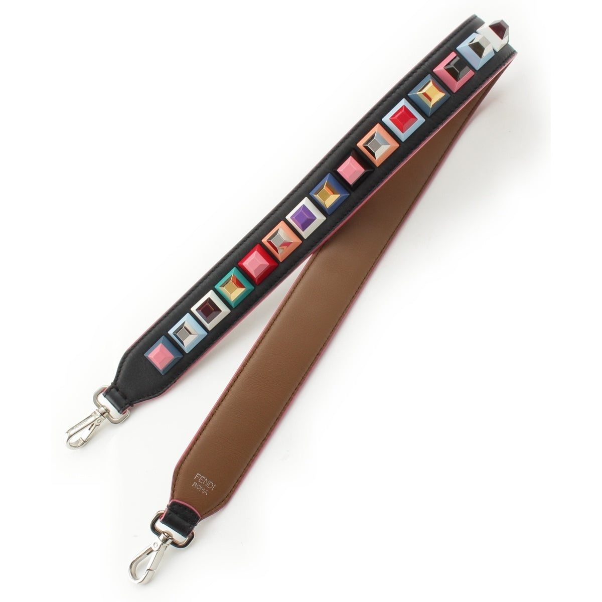 FENDI Strap you leather Square Shoulder strap multicolor