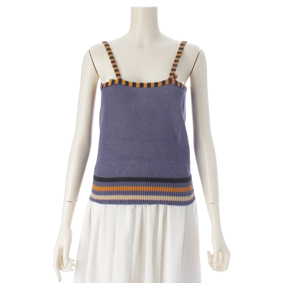 ISSEY MIYAKE All Style linen camisole tops Blue beige