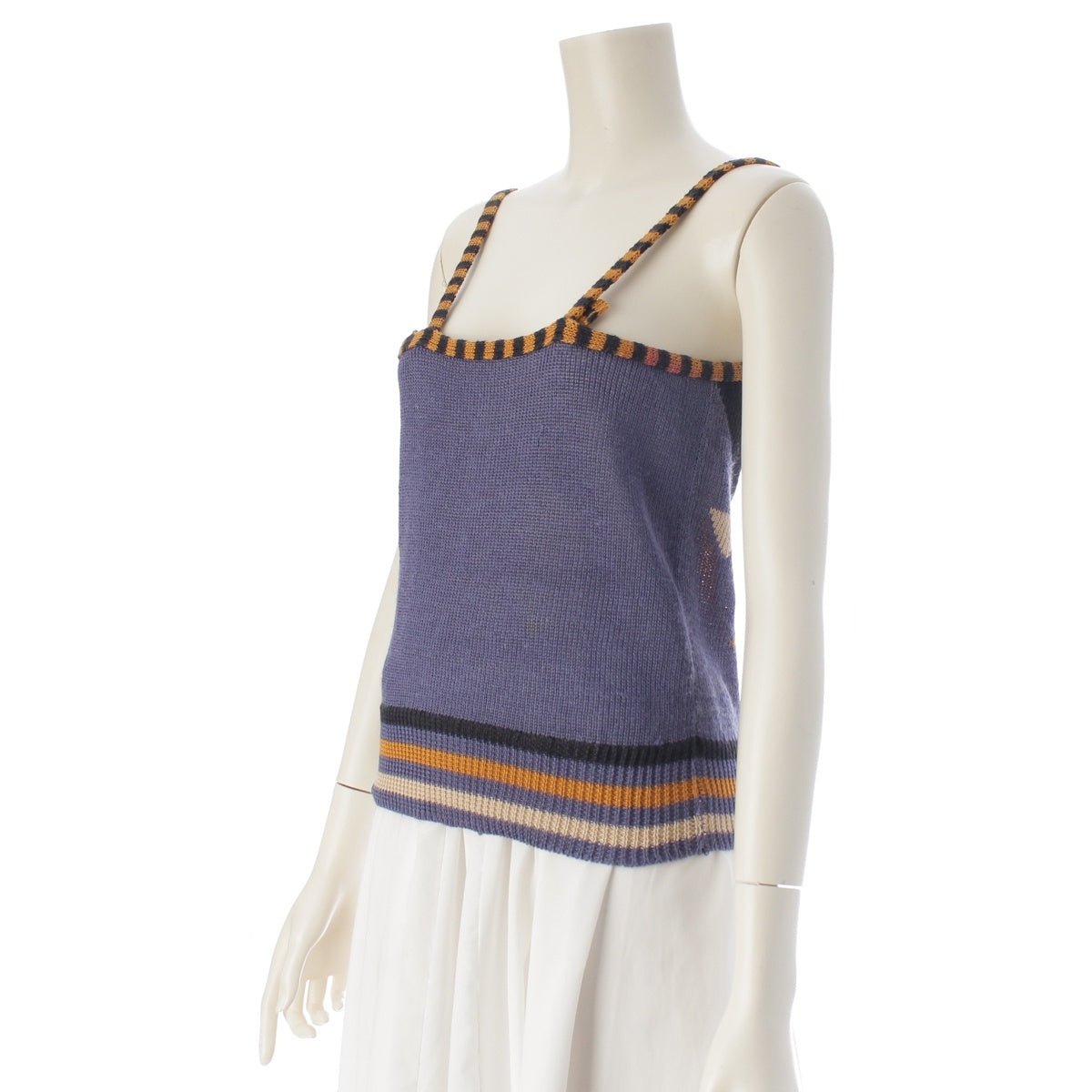 ISSEY MIYAKE All Style linen camisole tops Blue beige