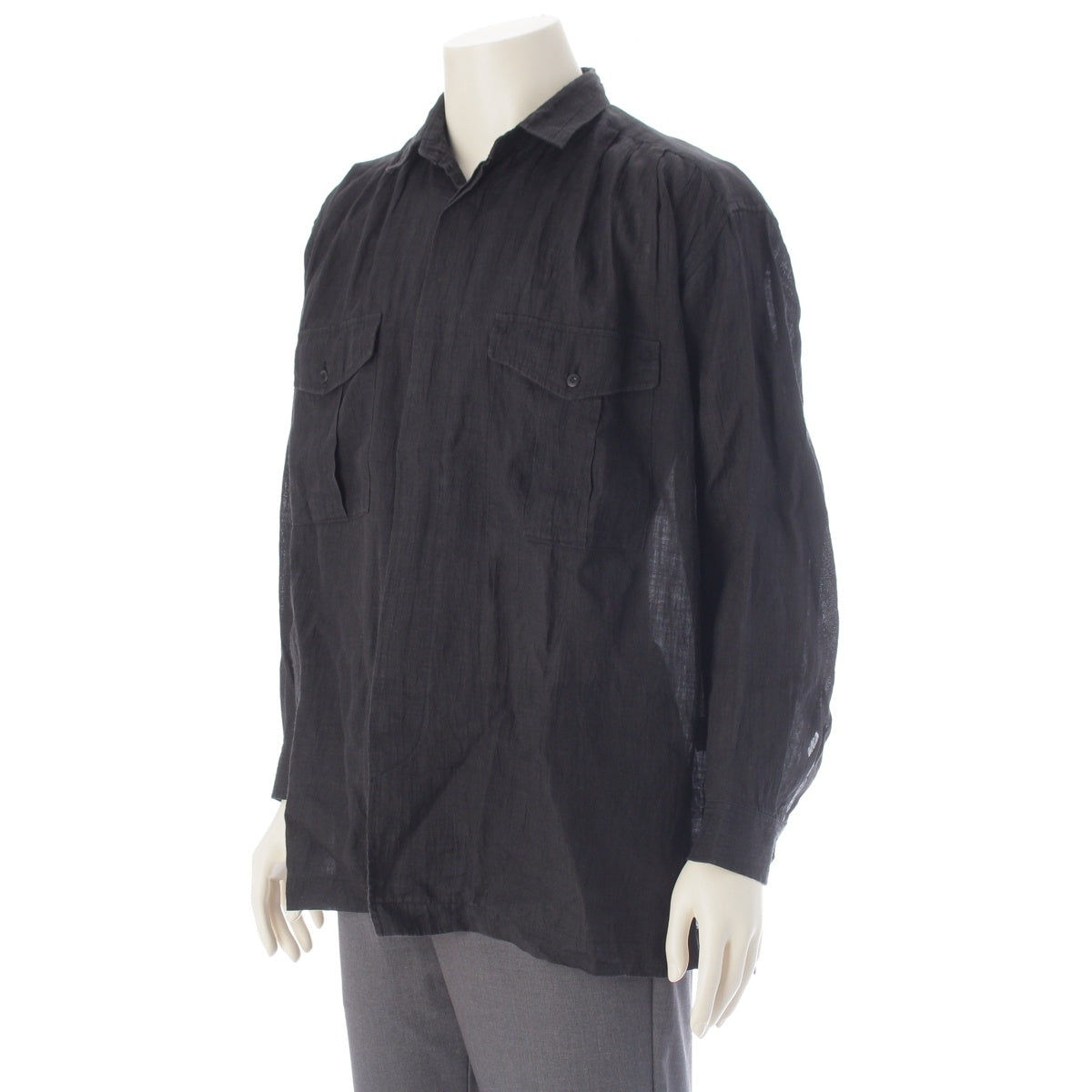 ISSEY MIYAKE linen Safari Military jacket Cargo pockets black M