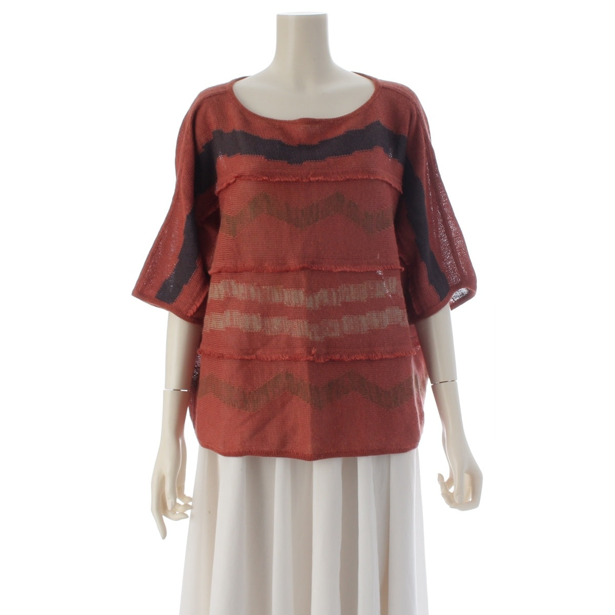 ISSEY MIYAKE All Style hemp Shaped flat top knit multicolor