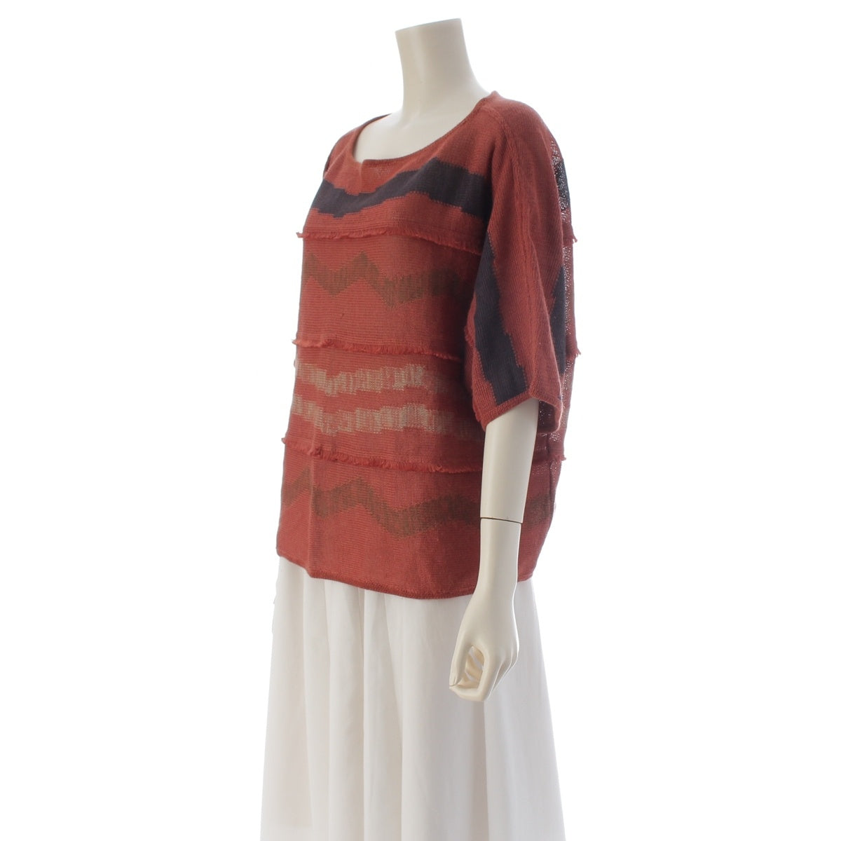 ISSEY MIYAKE All Style hemp Shaped flat top knit multicolor