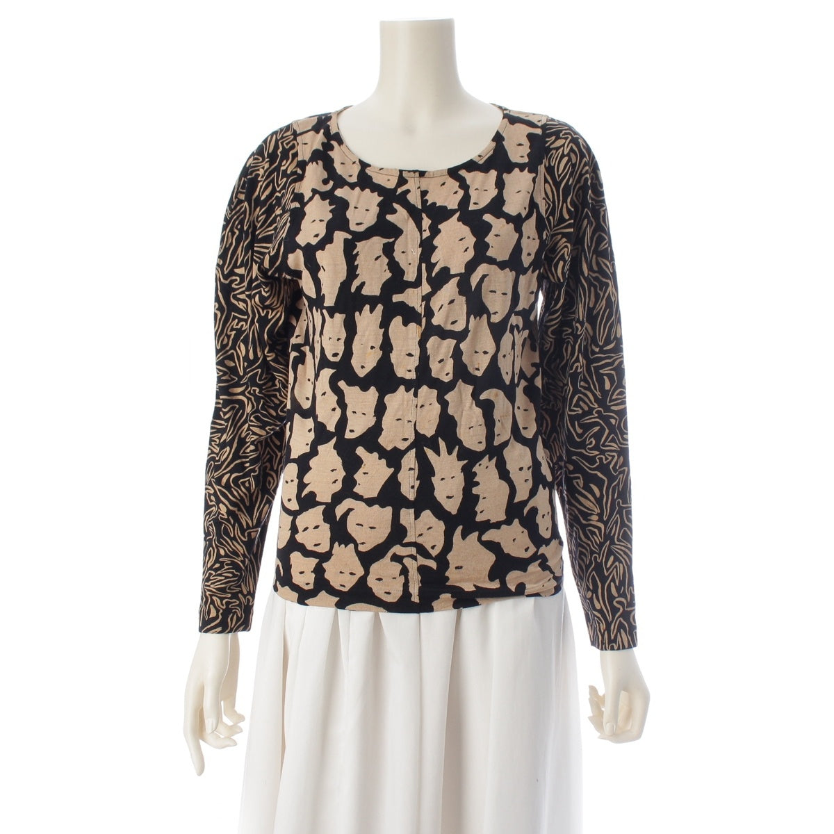 Missoni FACE All-over print crew neck tops Brown