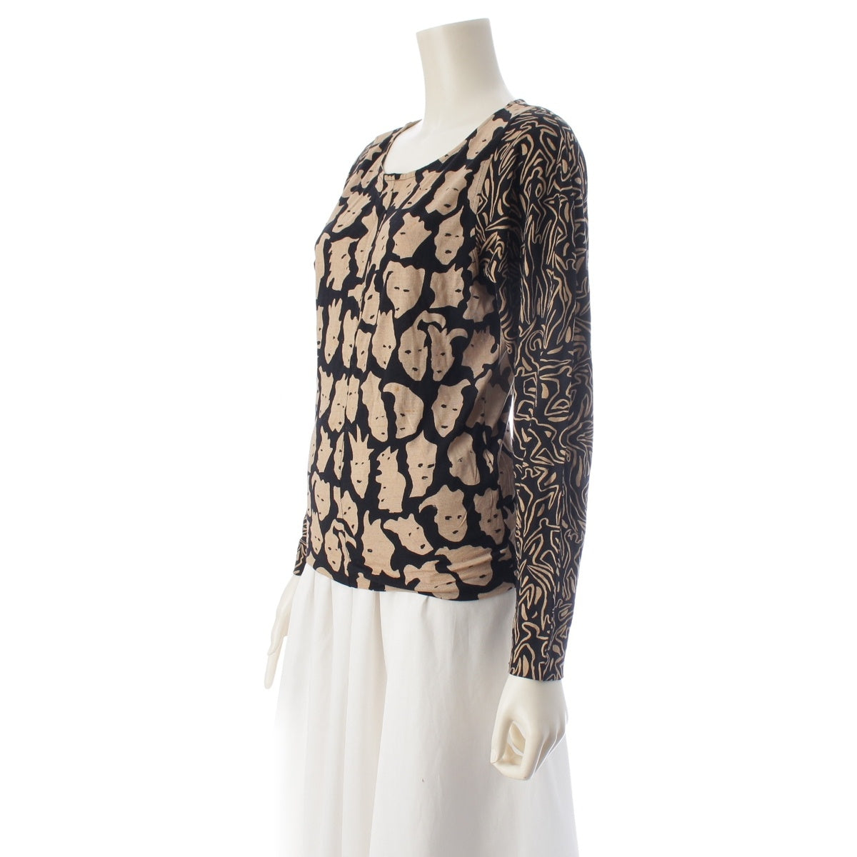 Missoni FACE All-over print crew neck tops Brown
