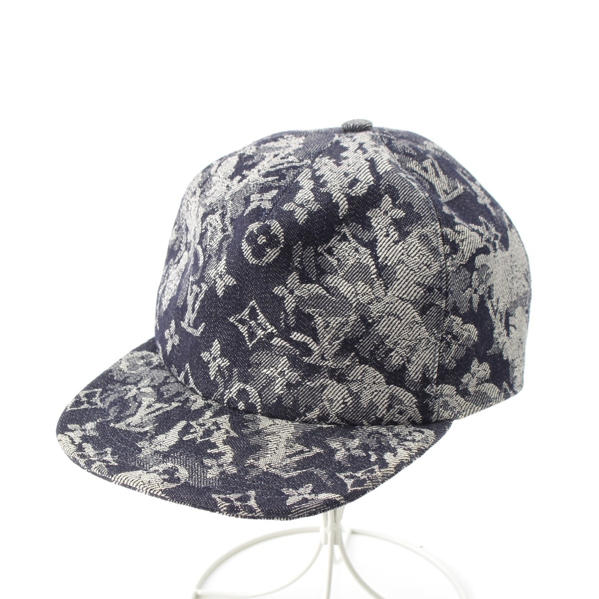LOUIS VUITTON cotton Monogram tapestry cap MP2872 Indigo 60
