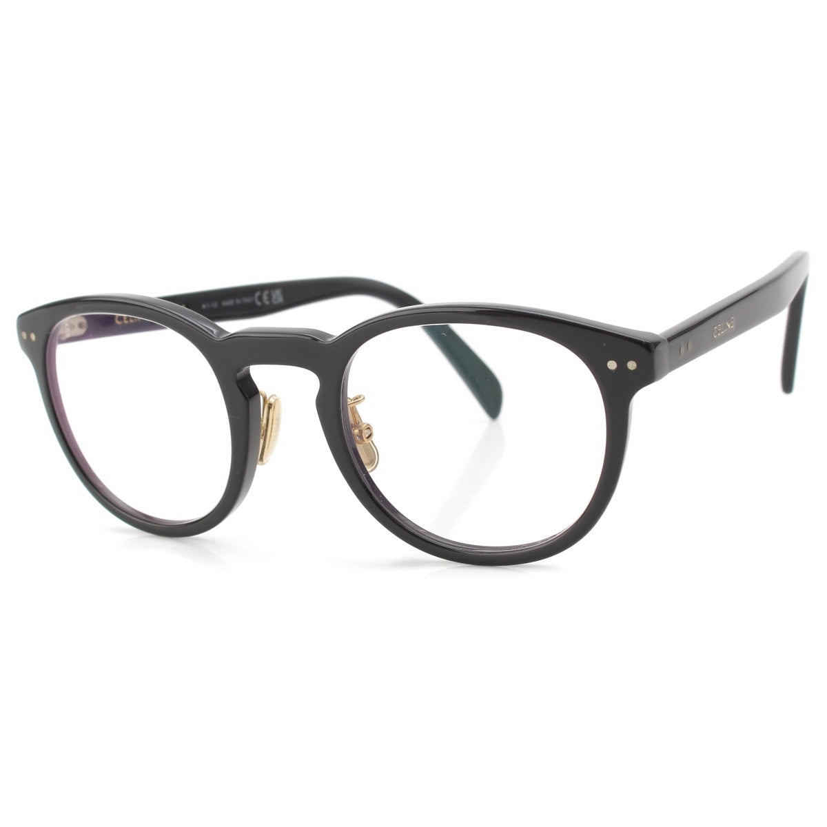 CELINE plastic Clip-on sunglasses Glasses CL40210U Black gold 51□24