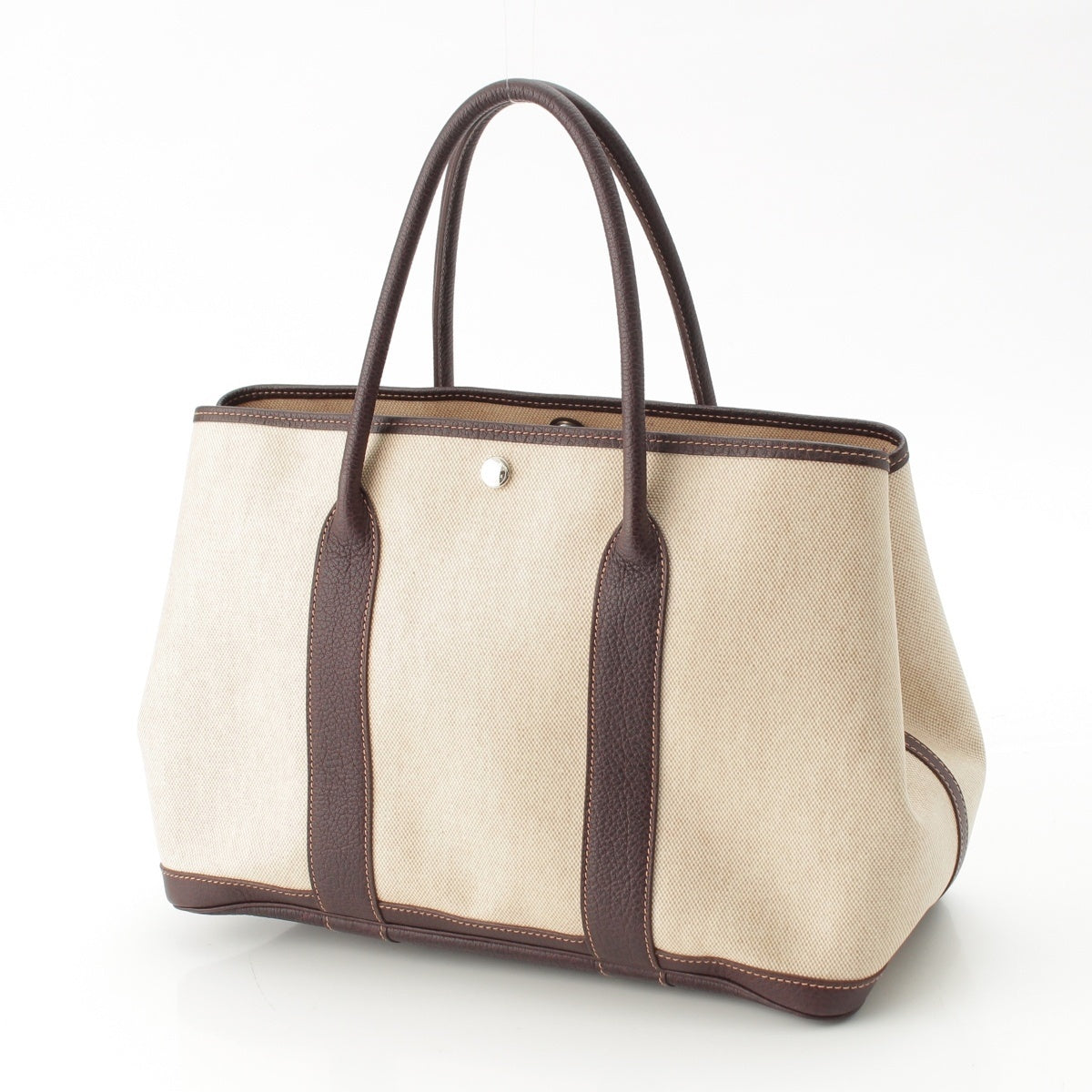 HERMES Garden party Toruash Buffle Tote Bag Beige brown PM 36