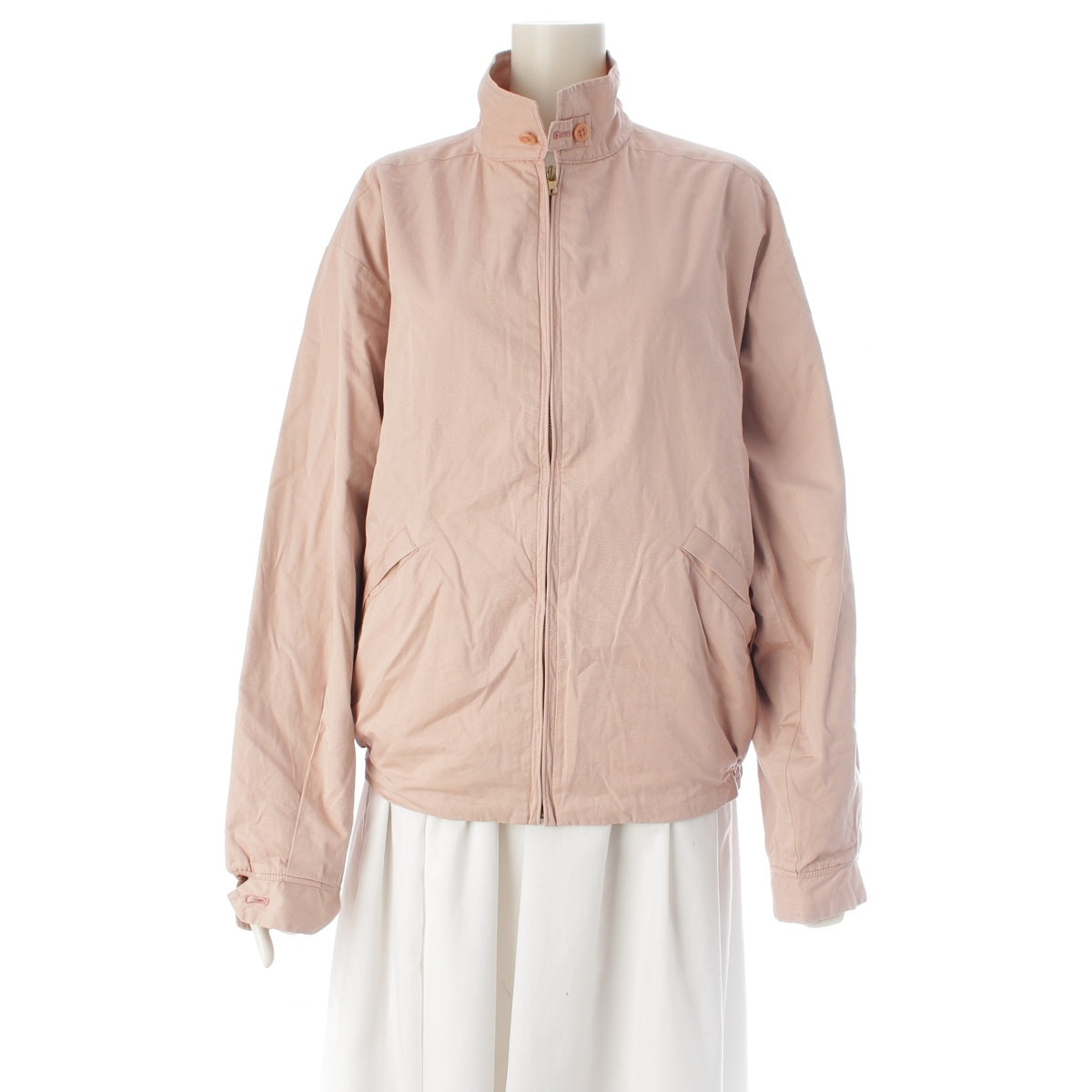 Karl Helmut cotton Early model zip patch logo high neck Blouson pink