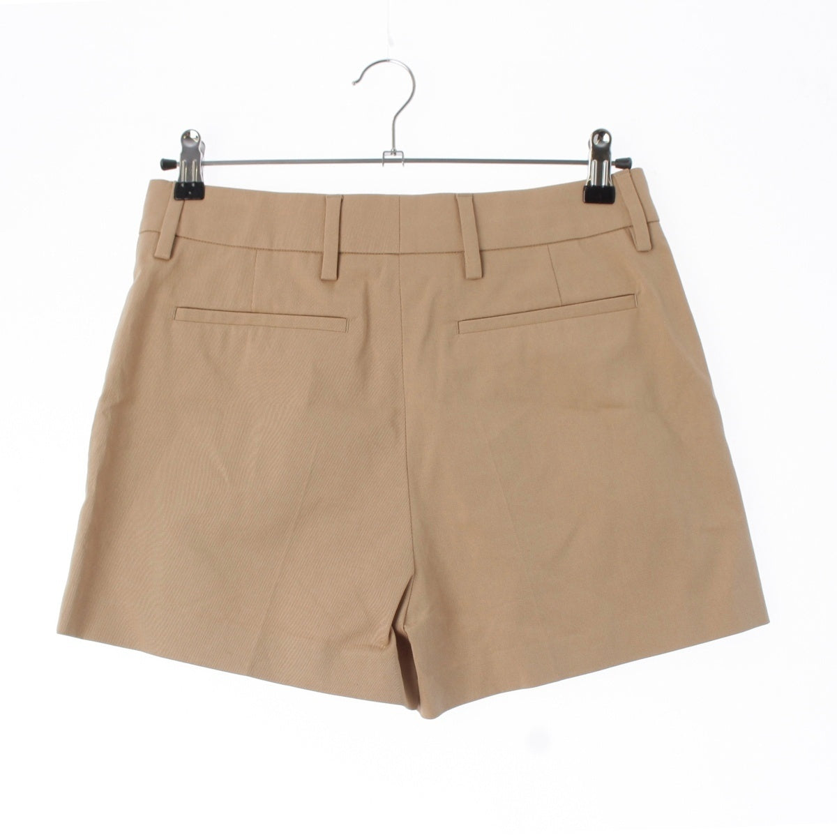 PRADA cotton Triangle Logo Bermuda Leather Belted Shorts Pants P275GK beige 40