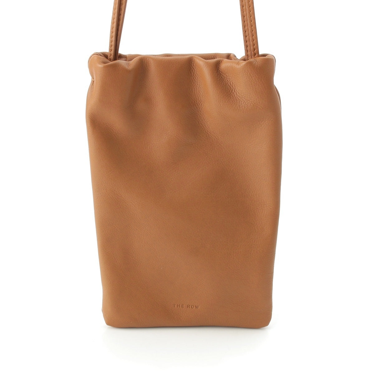 THE ROW BOURSE Phone Case leather Pouch Shoulder Bag W1418 taupe brown