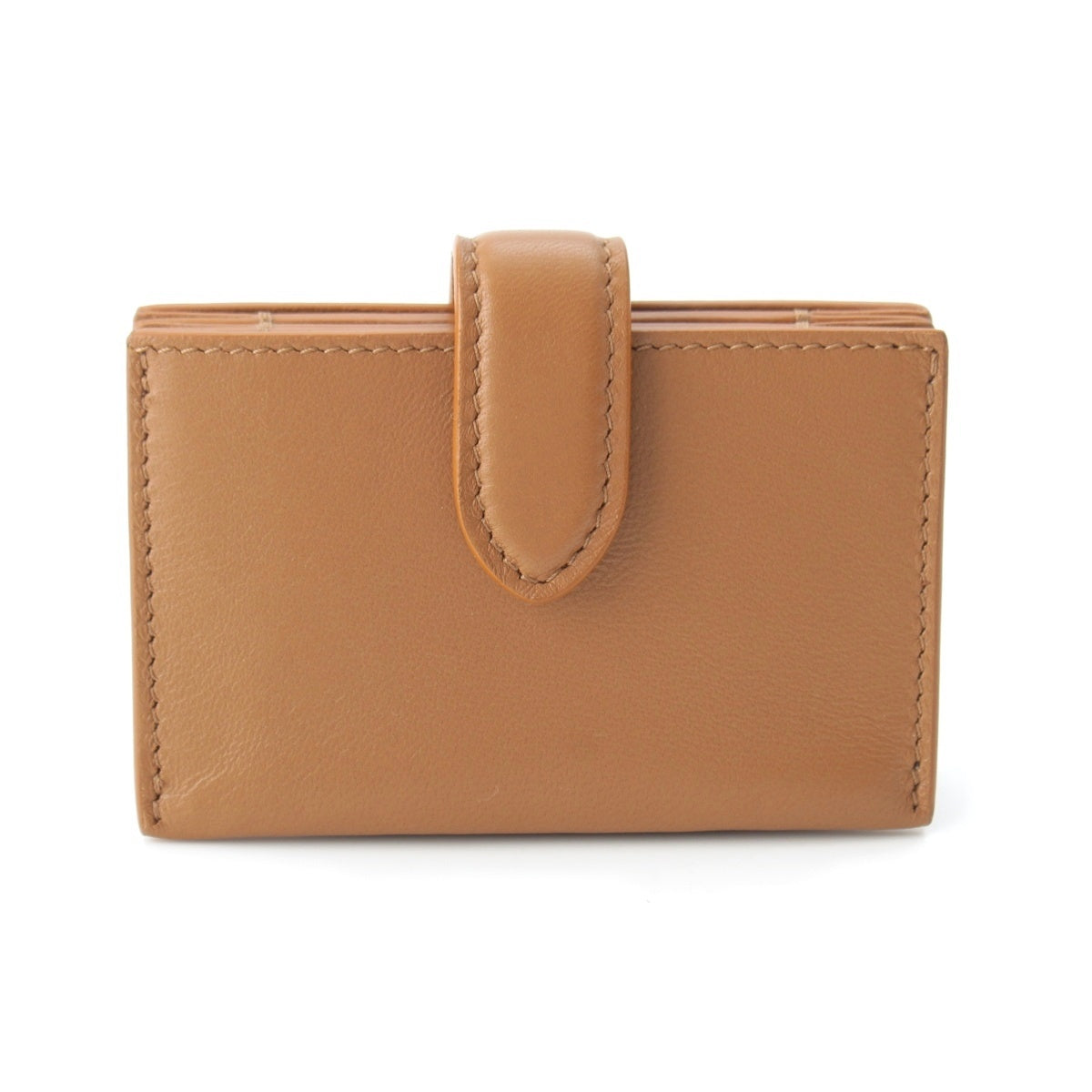 THE ROW MULTI CARD CASE leather ShoulderWith Strap Card Case Wallet Wallet W1335 taupe brown