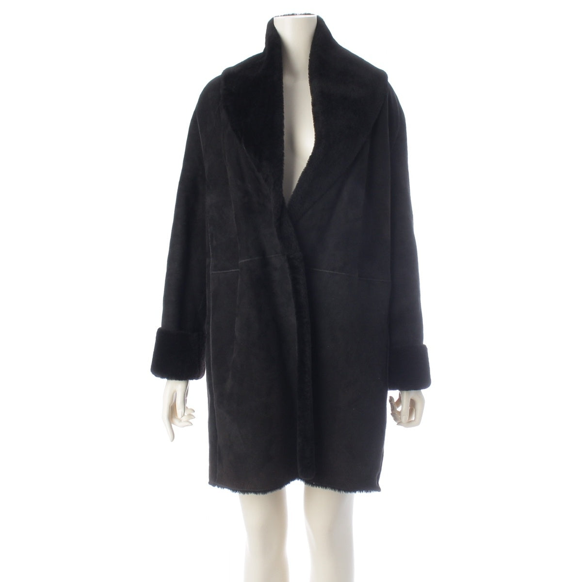LOEWE Mouton coat outer black 40