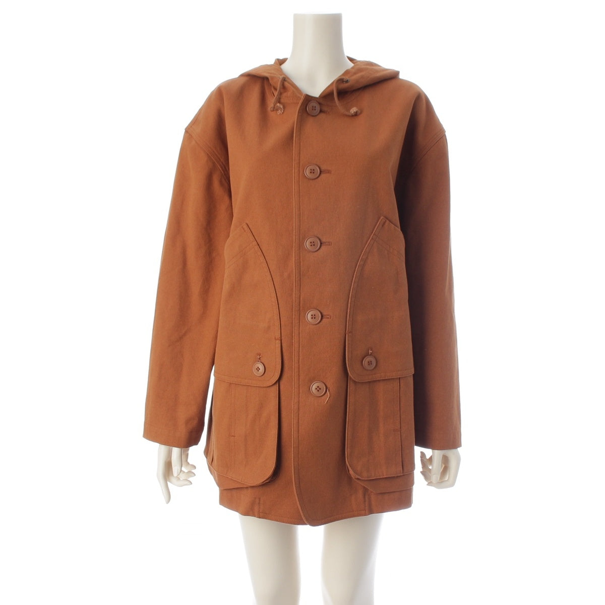ISSEY MIYAKE Sports vintage cotton hood coat Outer tops IS13-FD021 Brown M