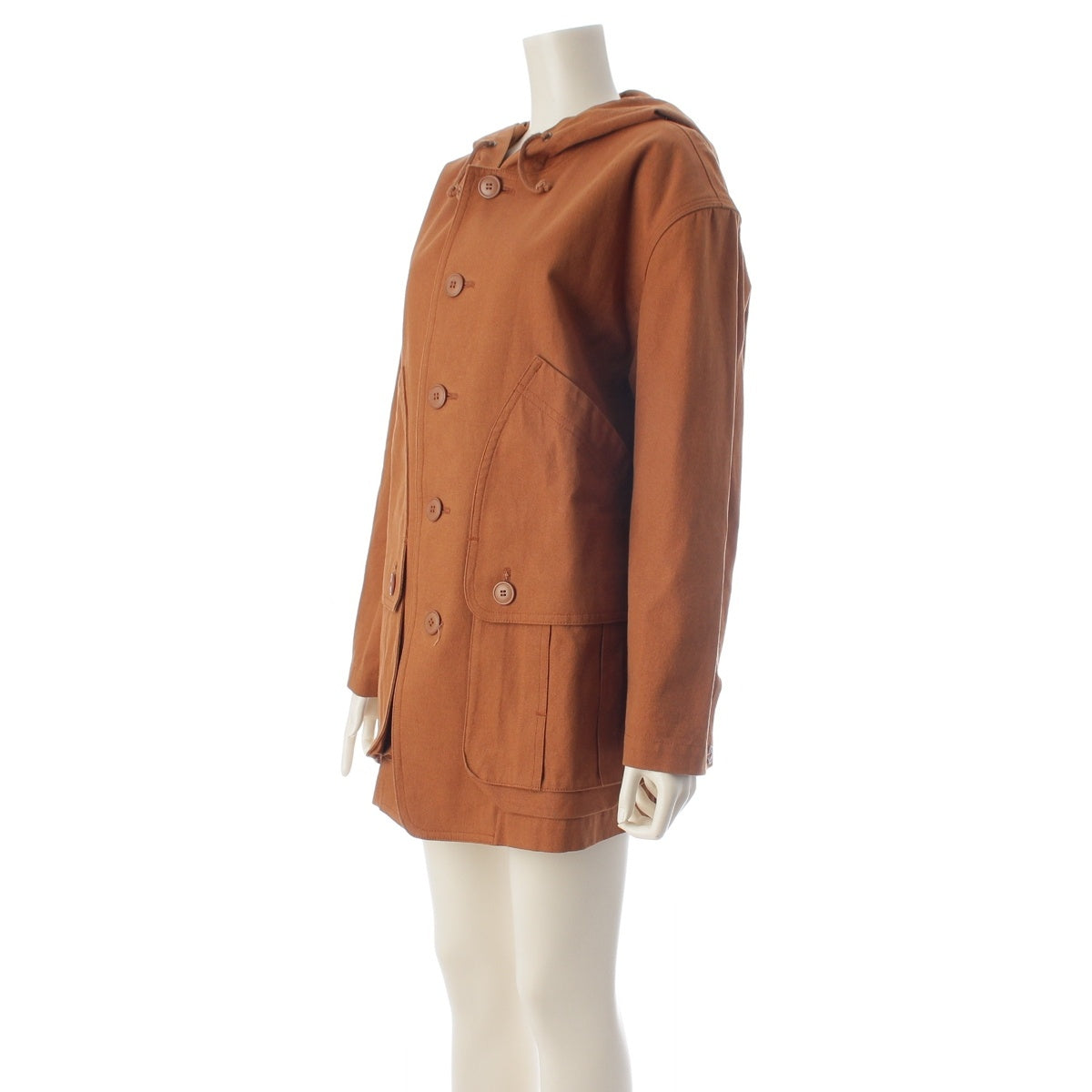 ISSEY MIYAKE Sports vintage cotton hood coat Outer tops IS13-FD021 Brown M