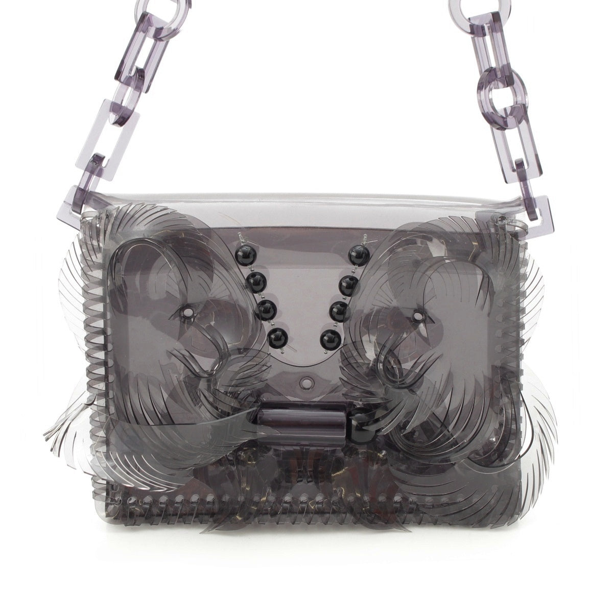 Mame Kurogouchi Vinyl Chloride PVC 2WAY Handbag black