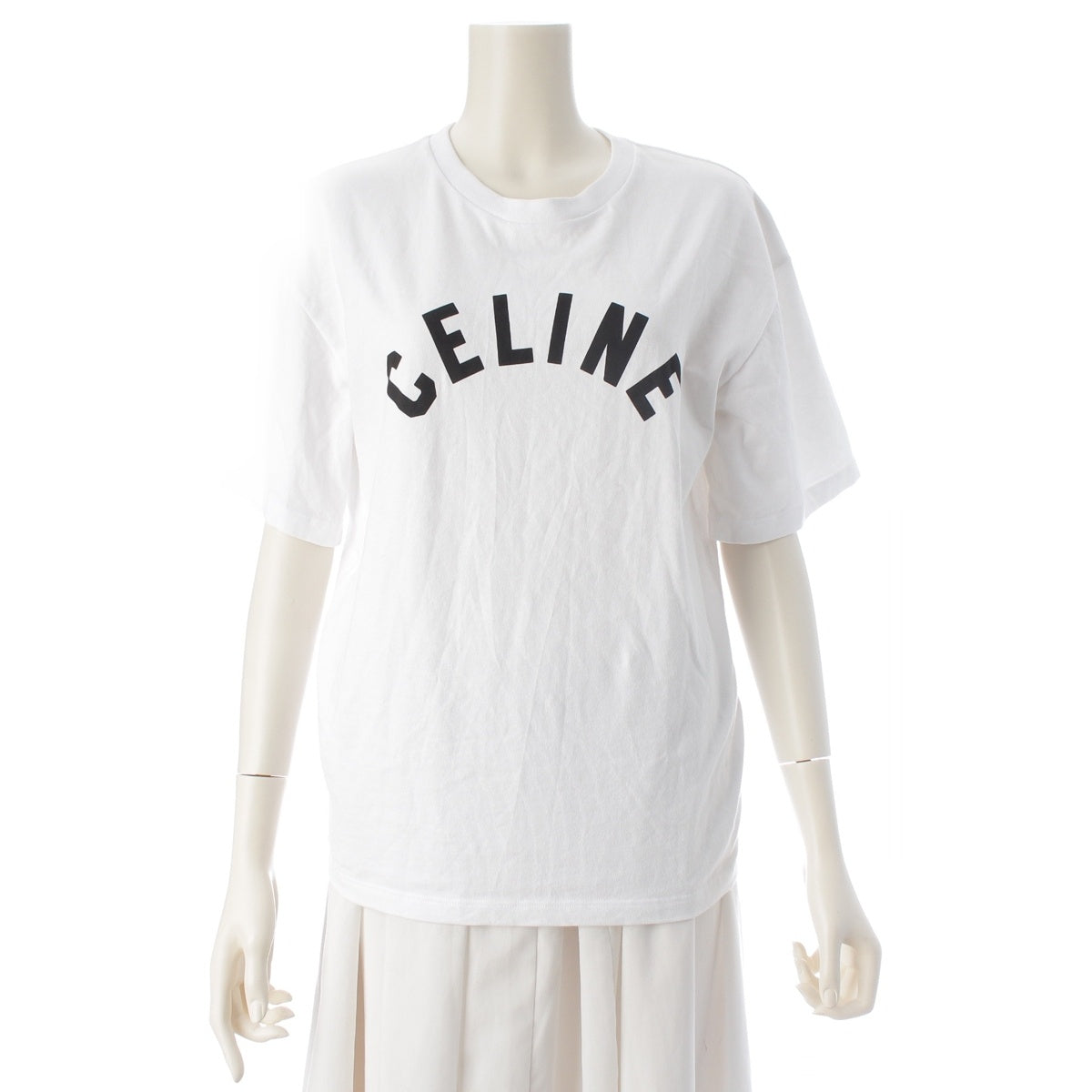 CELINE logo Short sleeve T-shirt RX0HU1242.GFP9 white XS