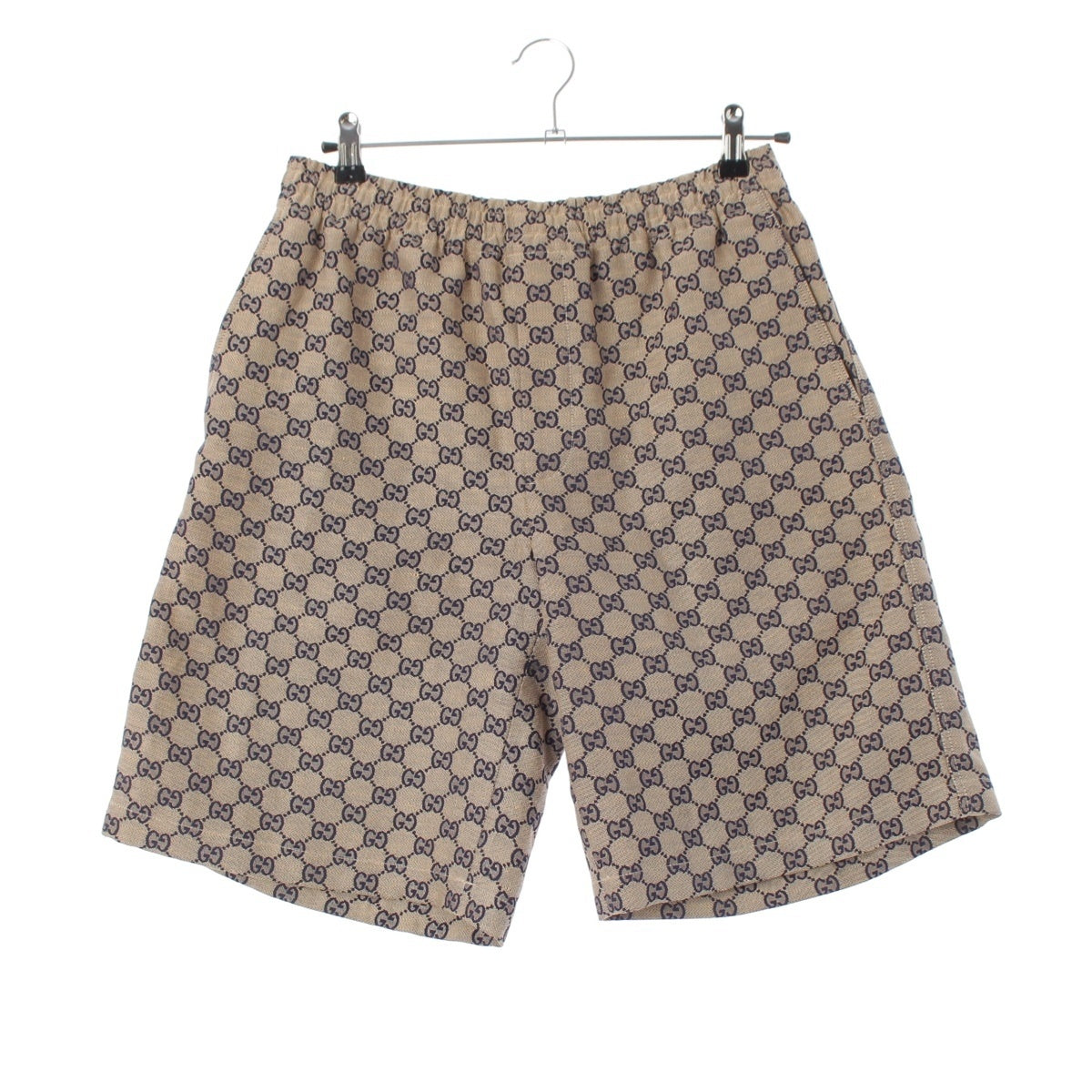 GUCCI GG Supreme linen short Pants 742781 Blue beige 44