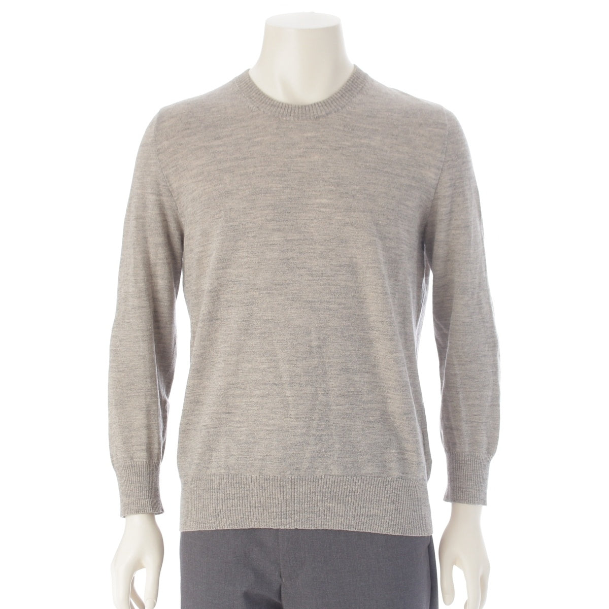 Maison Margiela 14 Linen Wool Elbow patch sweater S50HA0691 gray S
