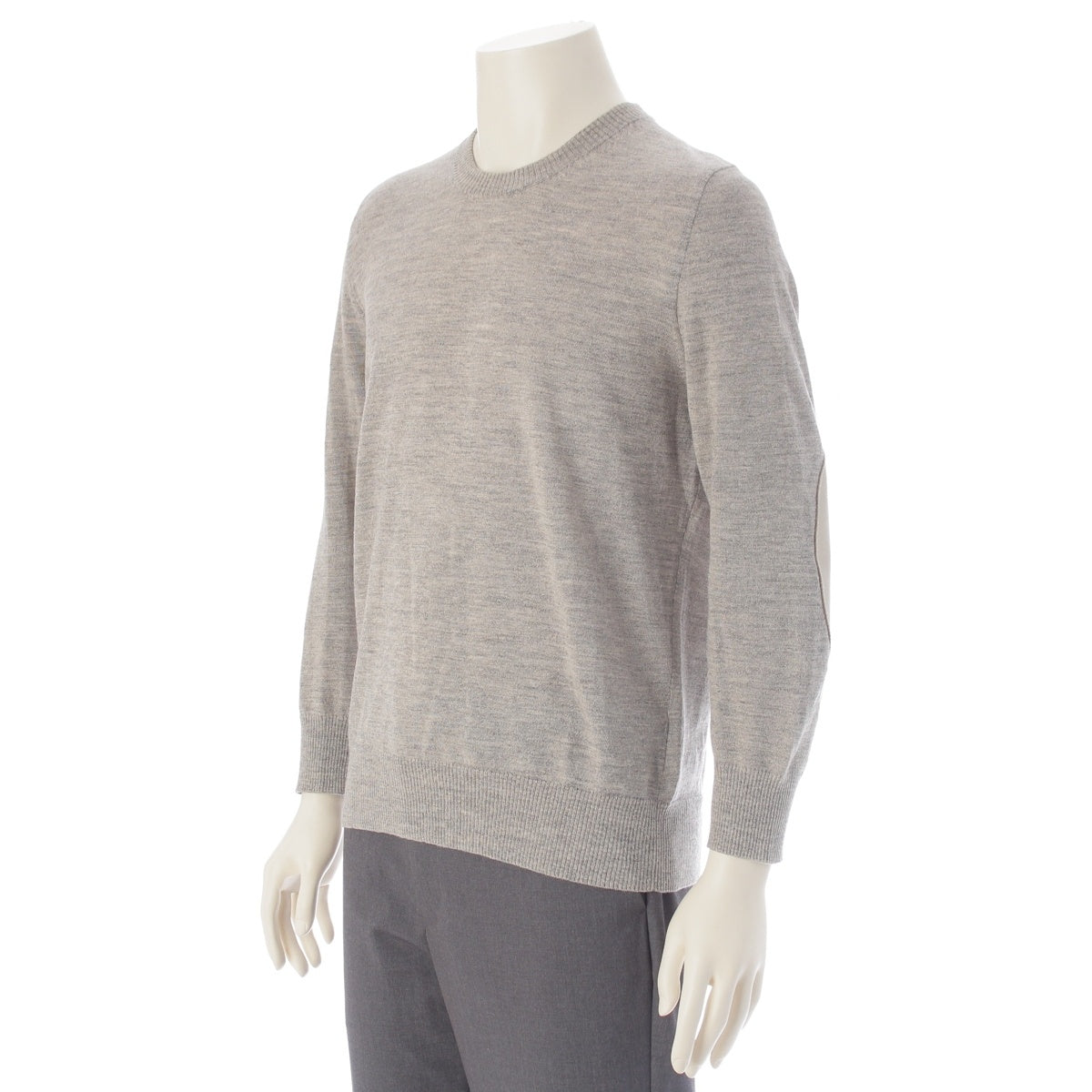 Maison Margiela 14 Linen Wool Elbow patch sweater S50HA0691 gray S