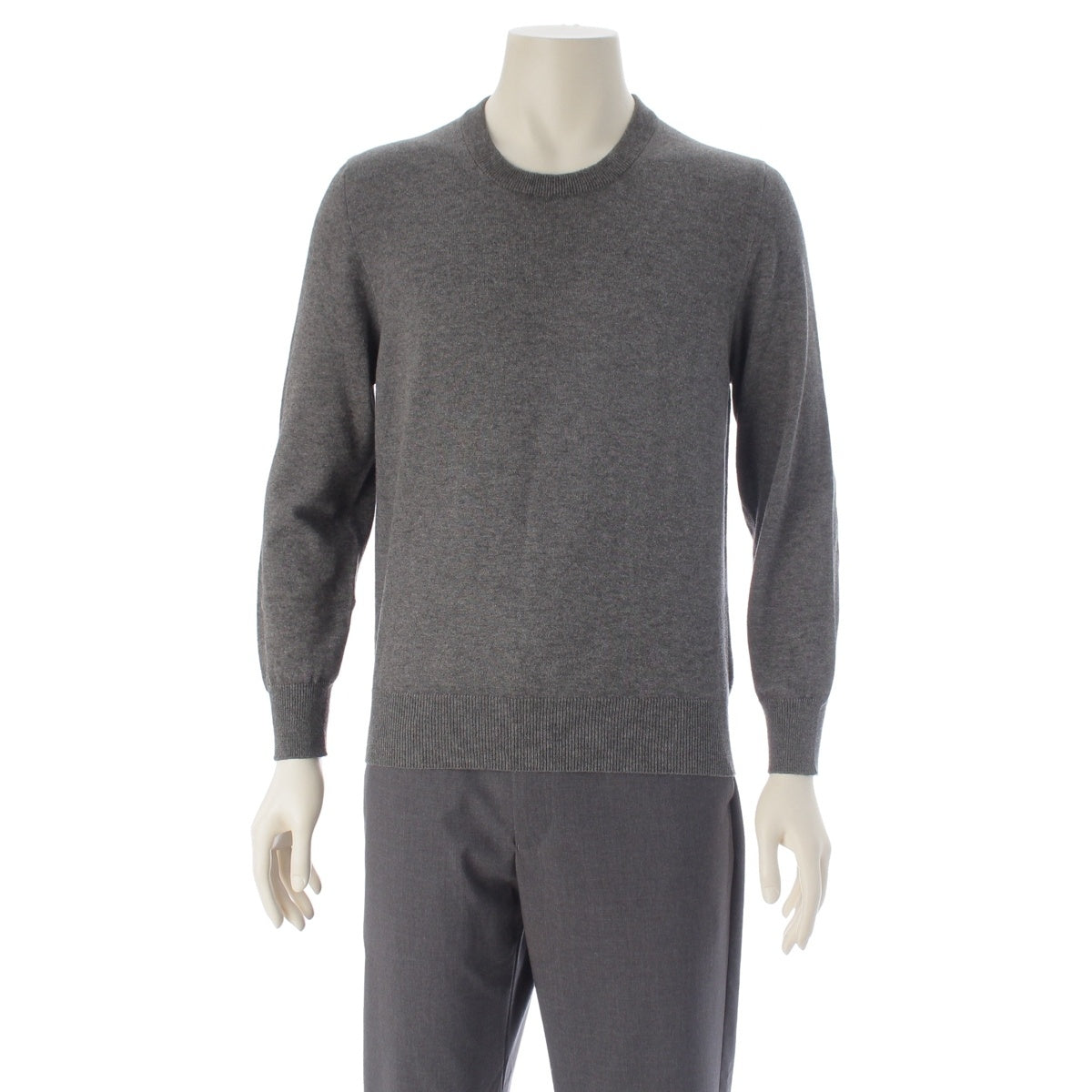 Maison Margiela Cotton wool Elbow patch sweater Knit Top S50HA0760 gray S