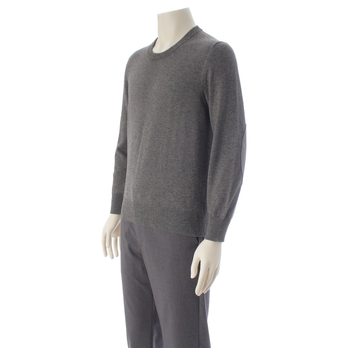 Maison Margiela Cotton wool Elbow patch sweater Knit Top S50HA0760 gray S