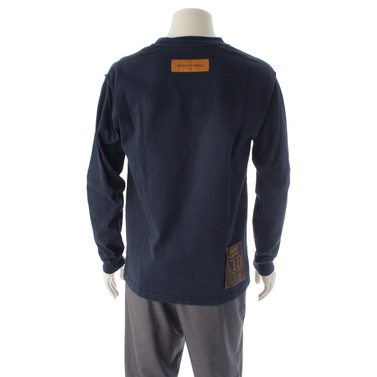 LOUIS VUITTON Inside Out Crew Neck Long-Sleeve T-Shirt Long-sleeved T-shirt tops Navy XS