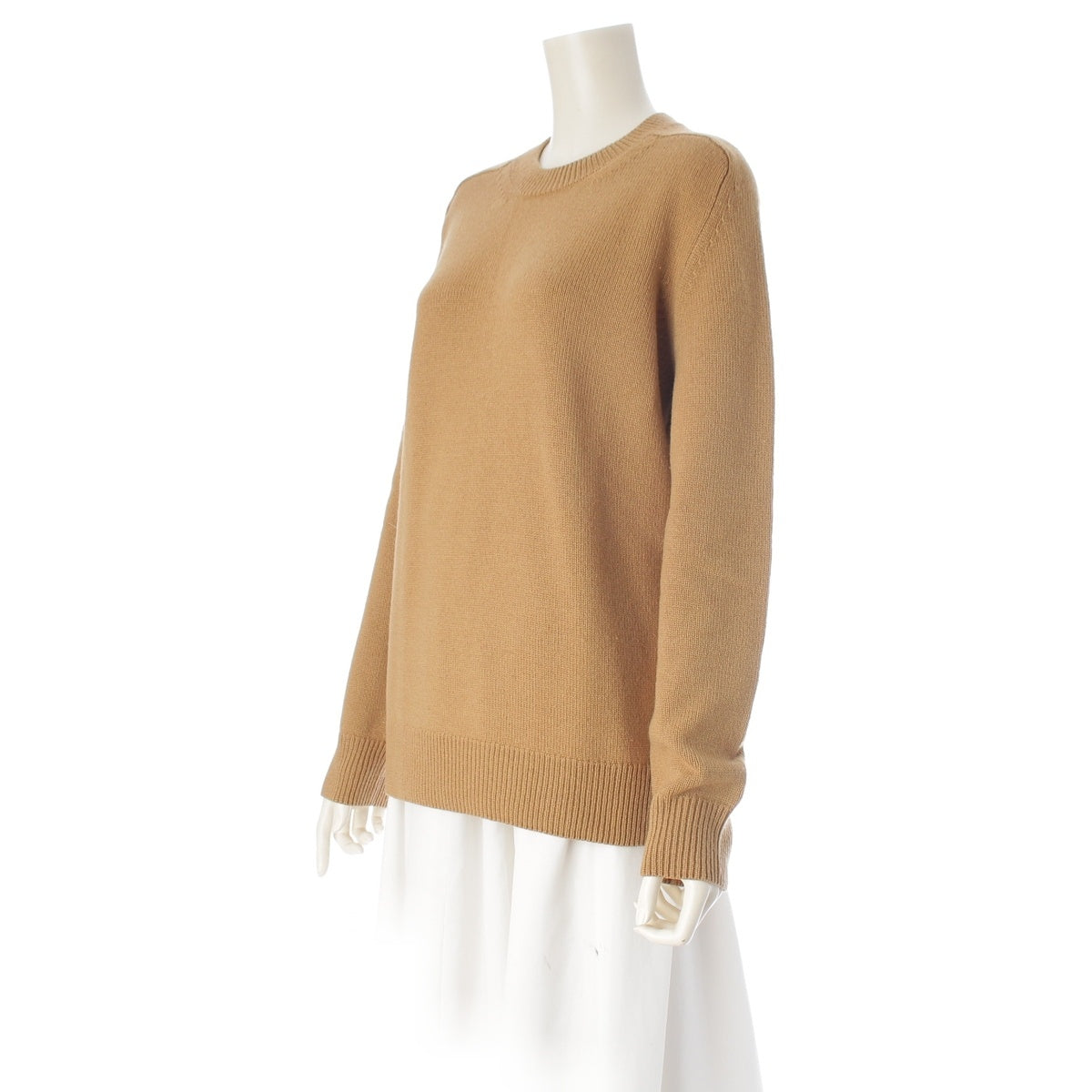 BOTTEGAVENETA wool Crew neck knit sweater tops 648380 beige S