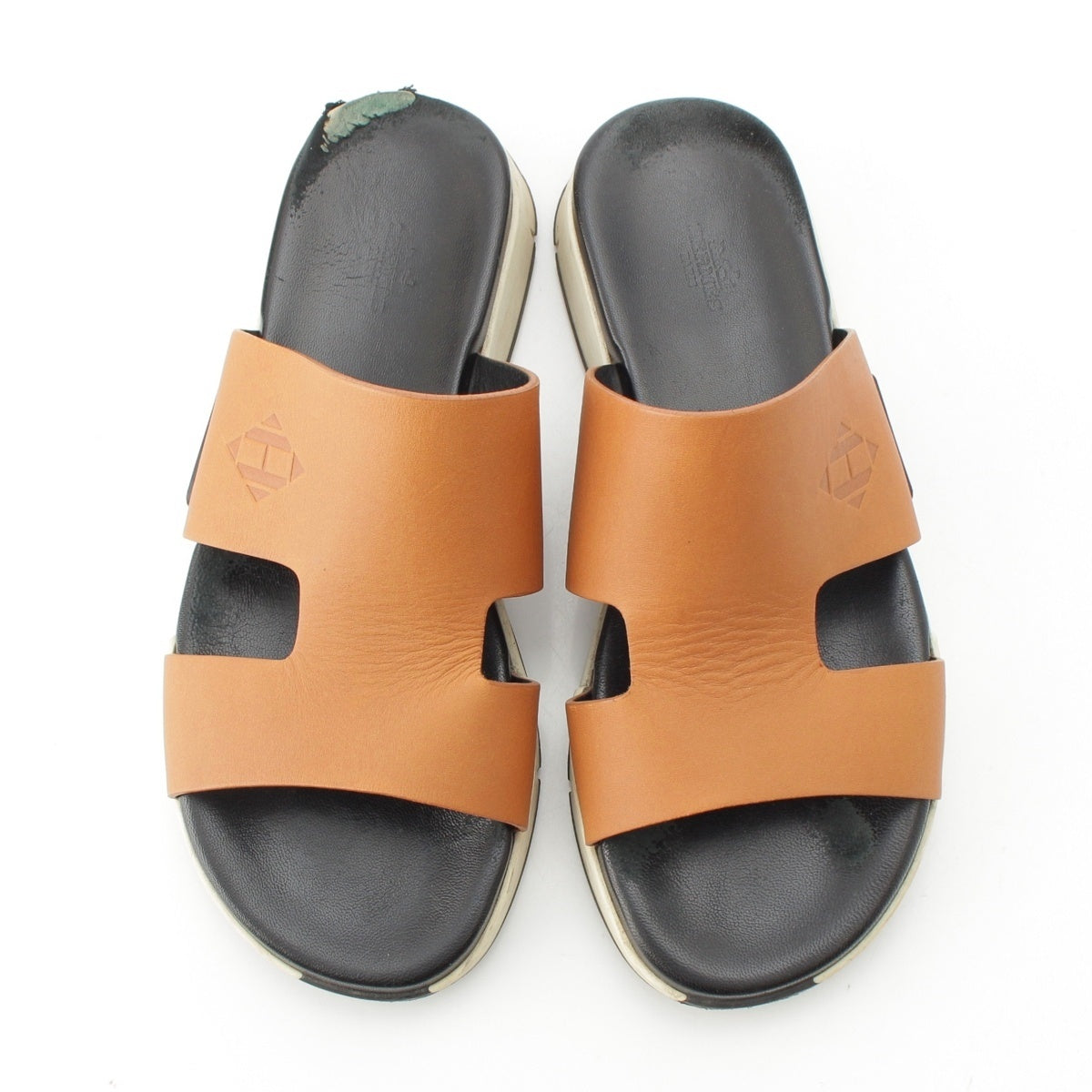 HERMES Varadero leather Sandals 192540ZH Brown 40