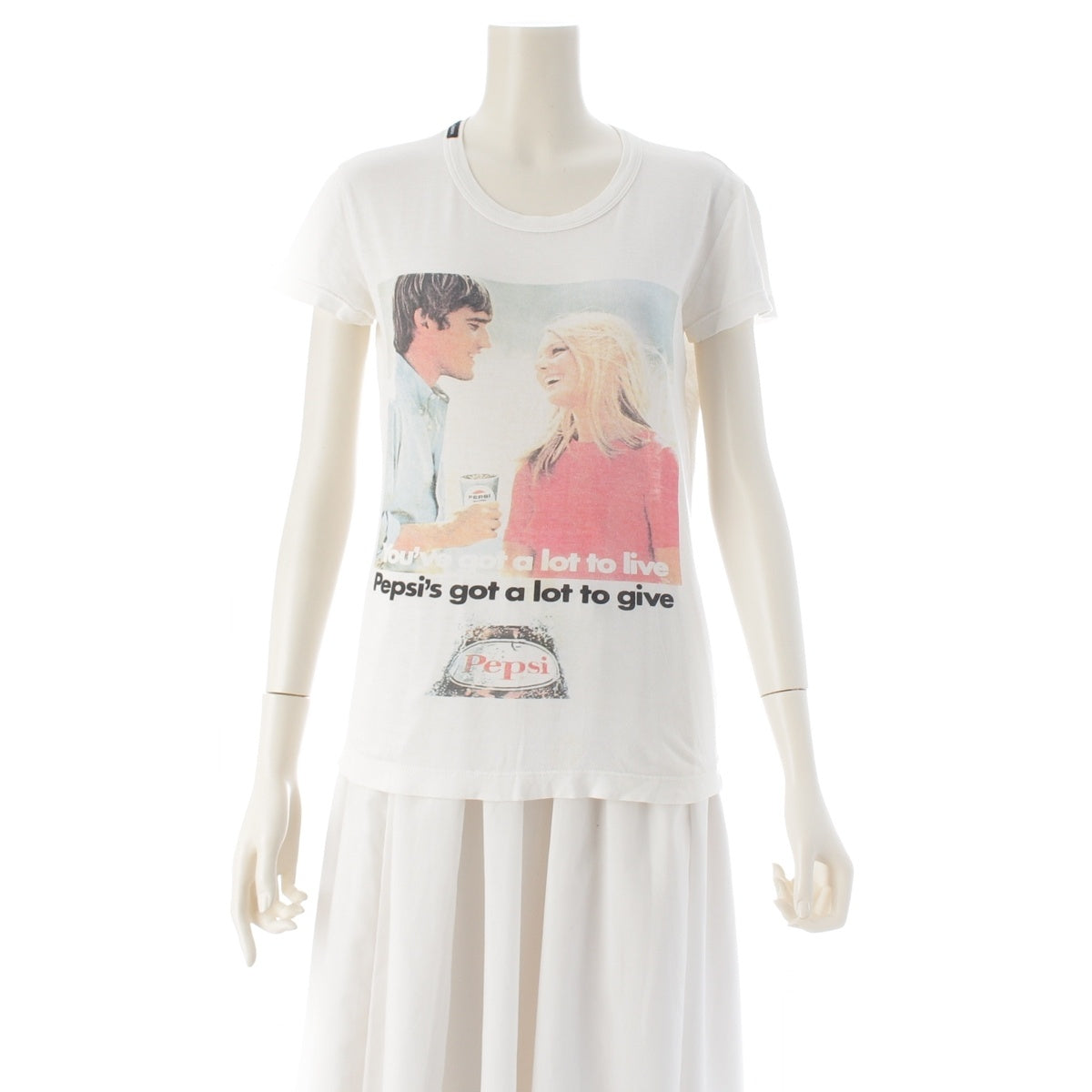 DOLCE&GABBANA Pepsi graphic Short sleeve T-shirt tops White multicolor 40