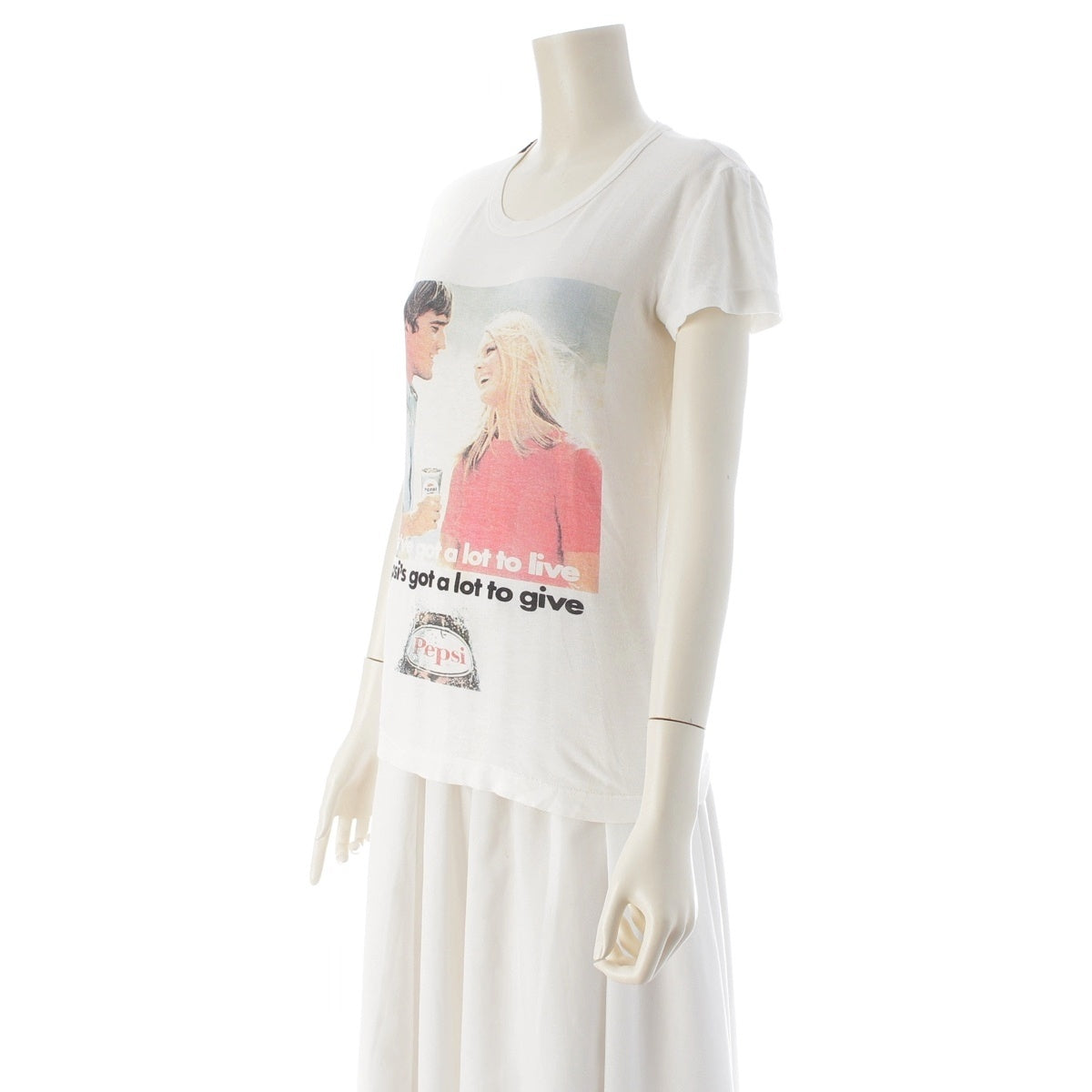DOLCE&GABBANA Pepsi graphic Short sleeve T-shirt tops White multicolor 40