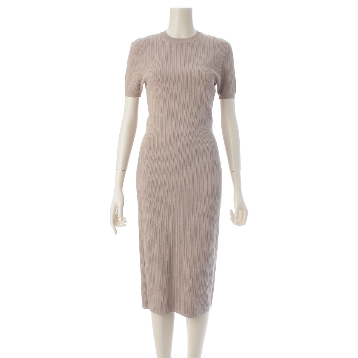 FENDI Knit FF logo one piece beige 40