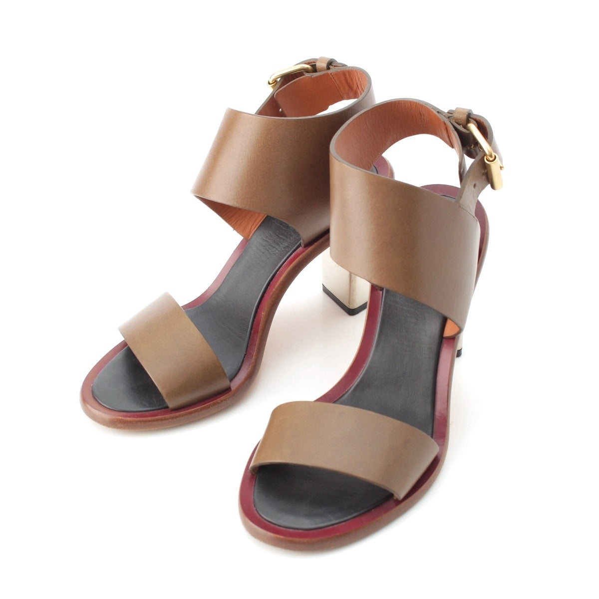 CELINE metal heel Sandals 313683CBBD.15KH khaki 36
