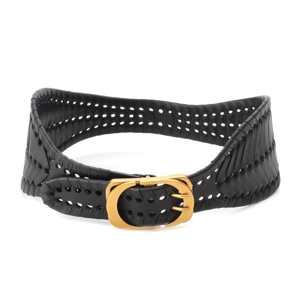 Christian Dior leather logo belt 35-MA-0199 black 70