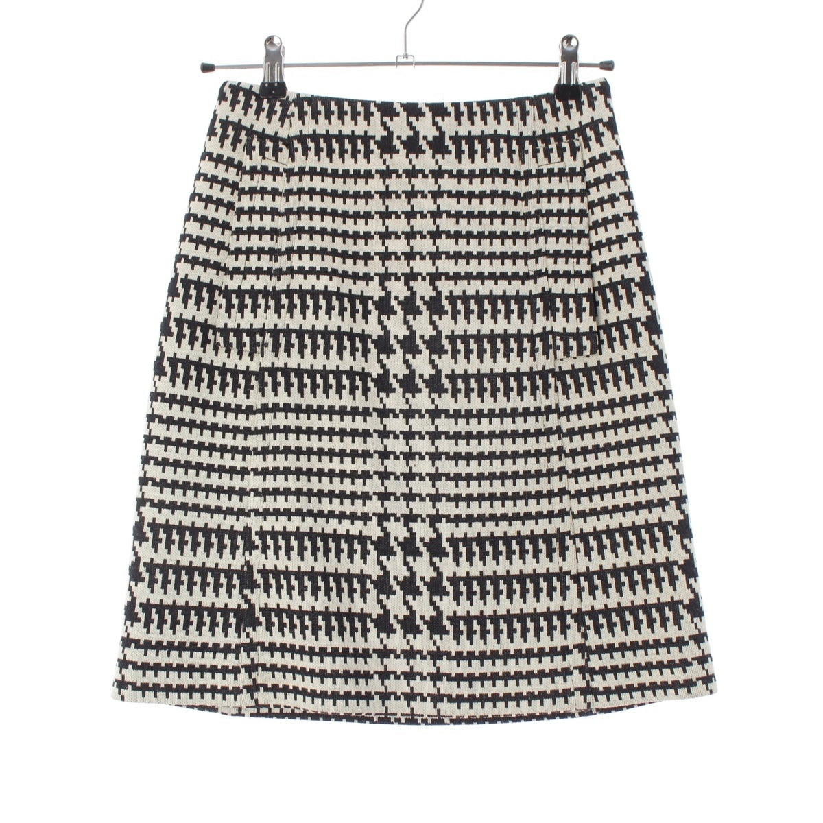 PRADA knit all over pattern skirt Bottoms Black White 36