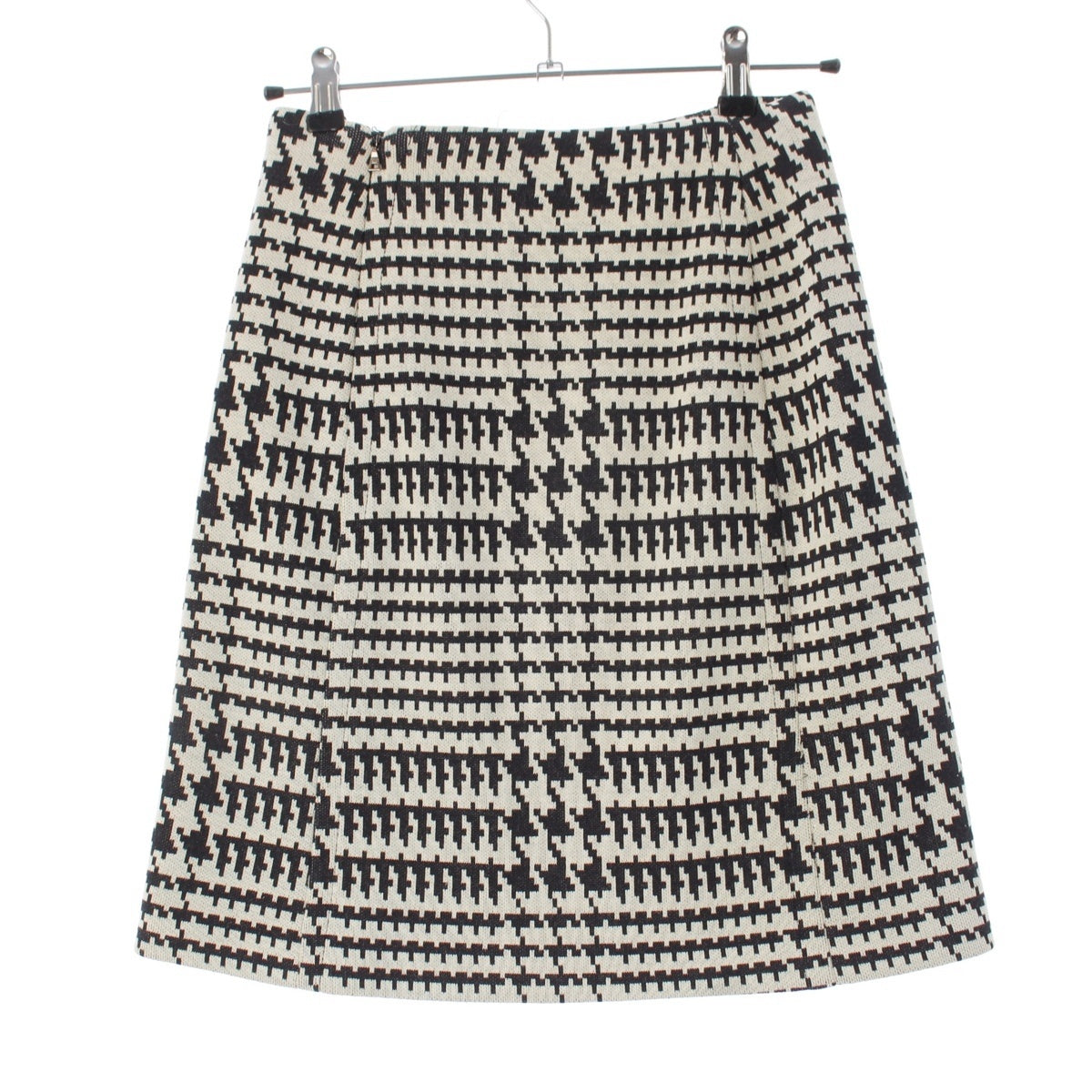 PRADA knit all over pattern skirt Bottoms Black White 36