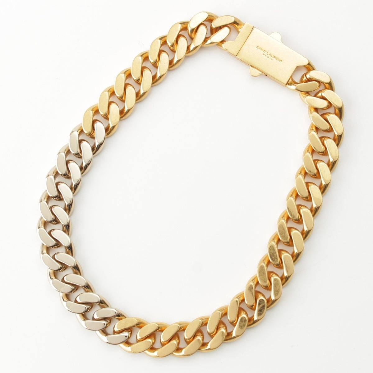 SAINT LAURENT Kihei Gold Plated Chain choker Necklace Accessories Metal Gold