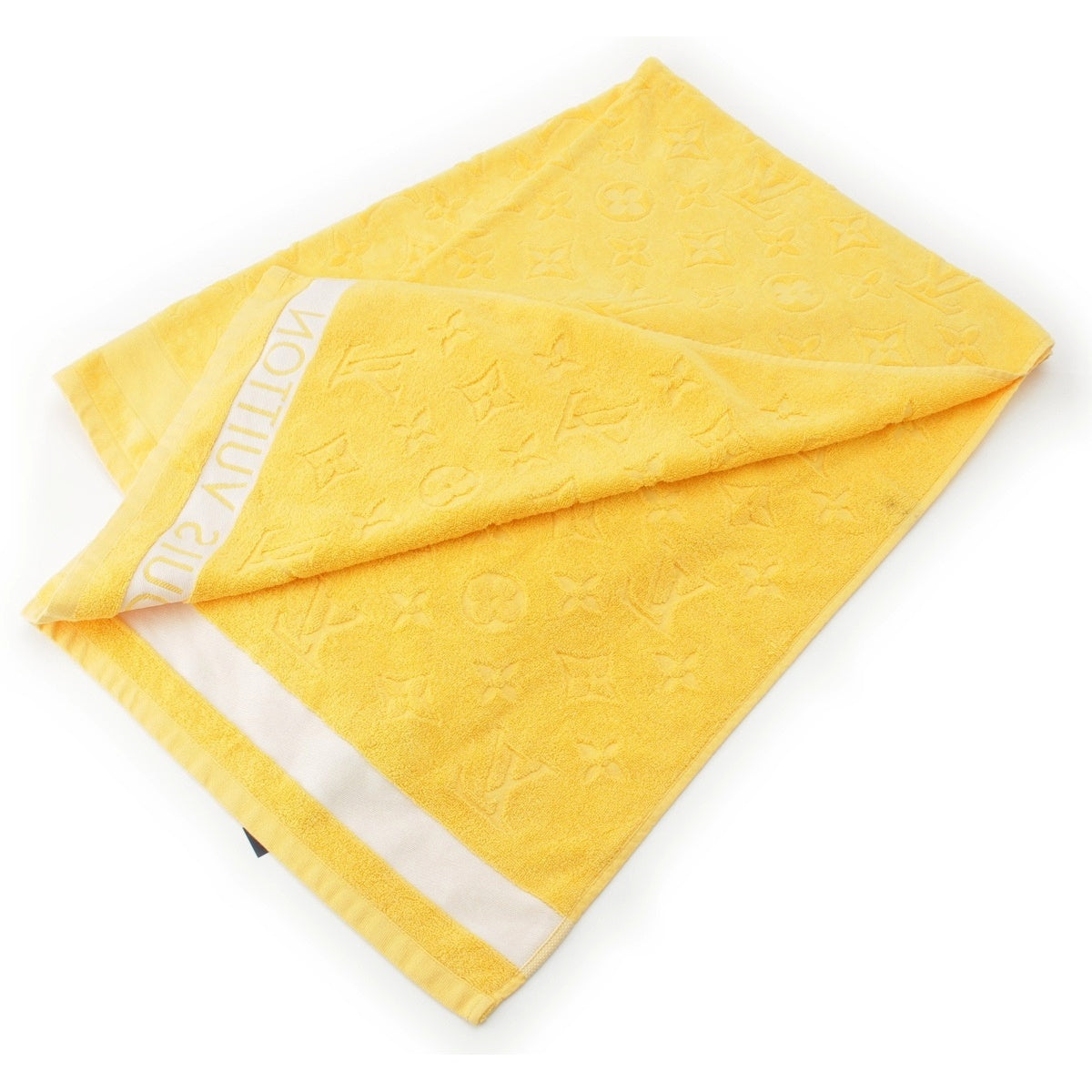 LOUIS VUITTON cotton Monogram LV Vacation Beach Bath Towel towel M78458 yellow