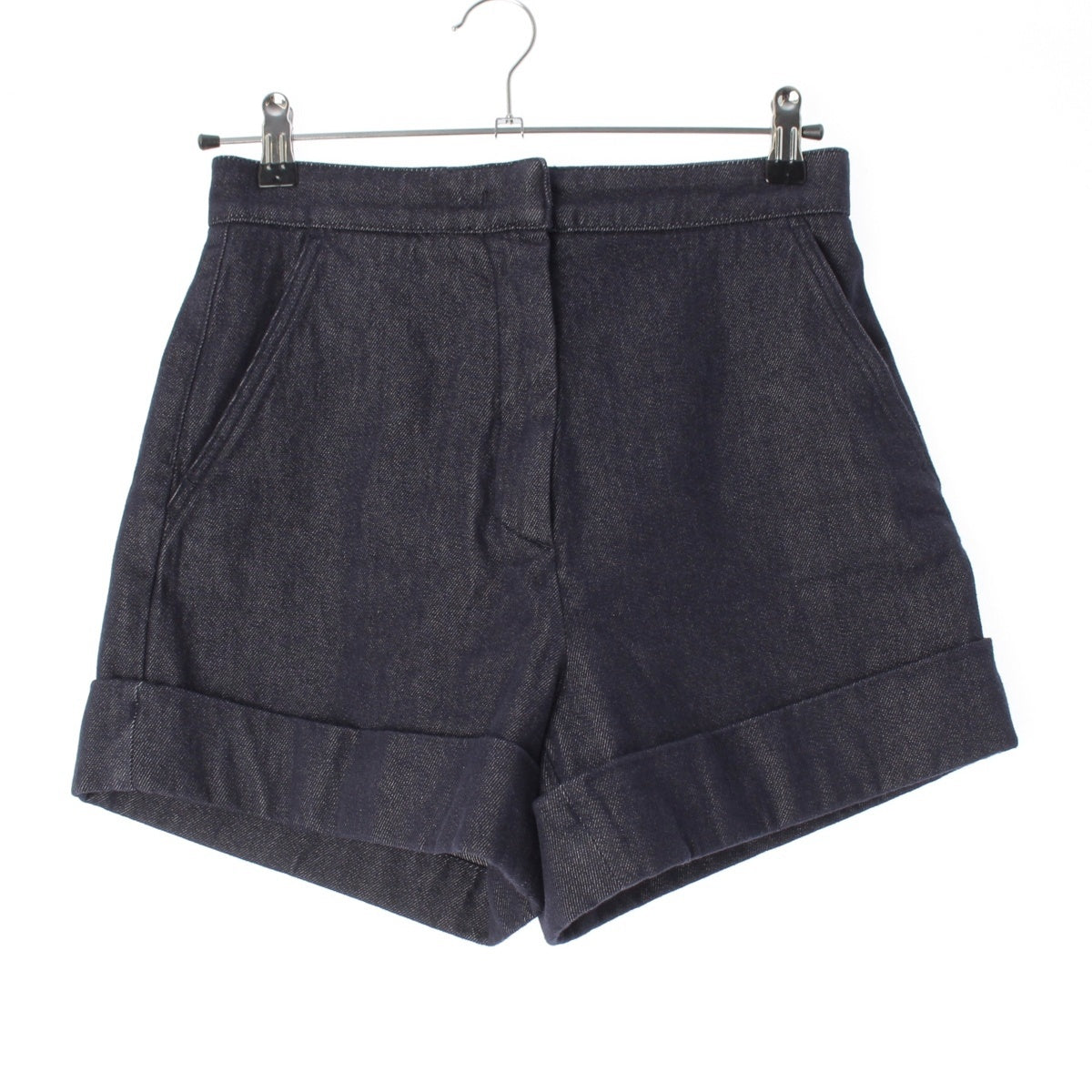 MAX MARA Pure cotton denim look Pants Short Bottoms 26111410216 Midnight blue 40