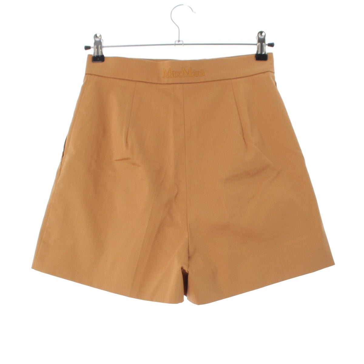 MAX MARA Stretch Cotton Satin TABACCO Shorts Pants Bottoms 26111410126 Brown IT38